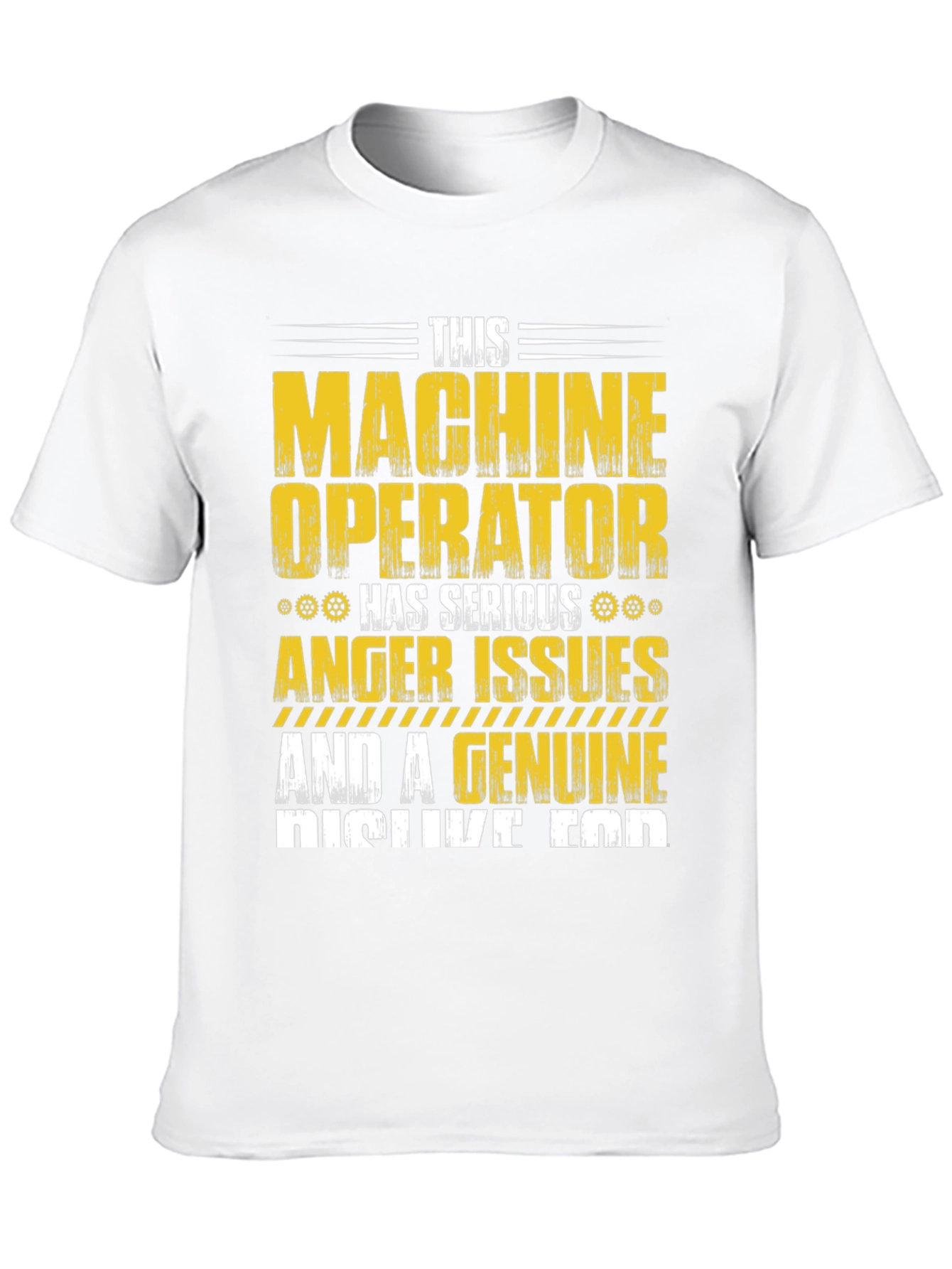 Black Machine Operator T-Shirt: Serious Anger Issues view 10