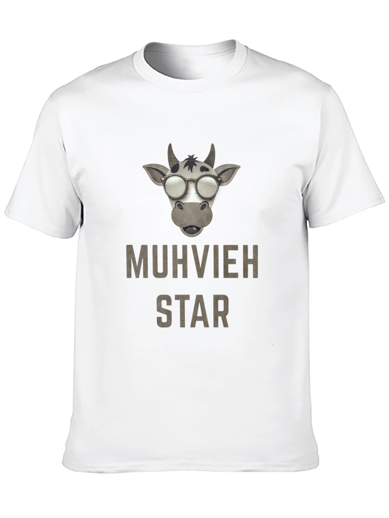 Black Muhvieh Star Cow T-Shirt - Black Cotton Tee view 10