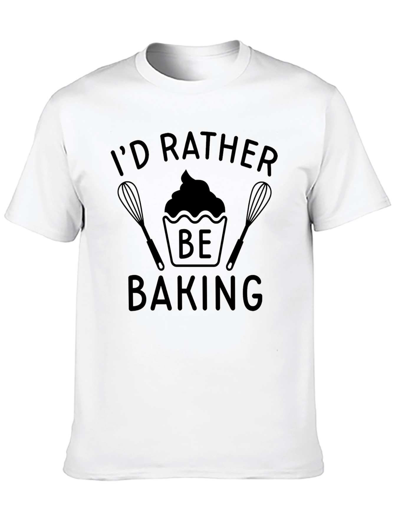 Black I'd Rather Be Baking T-Shirt view 10