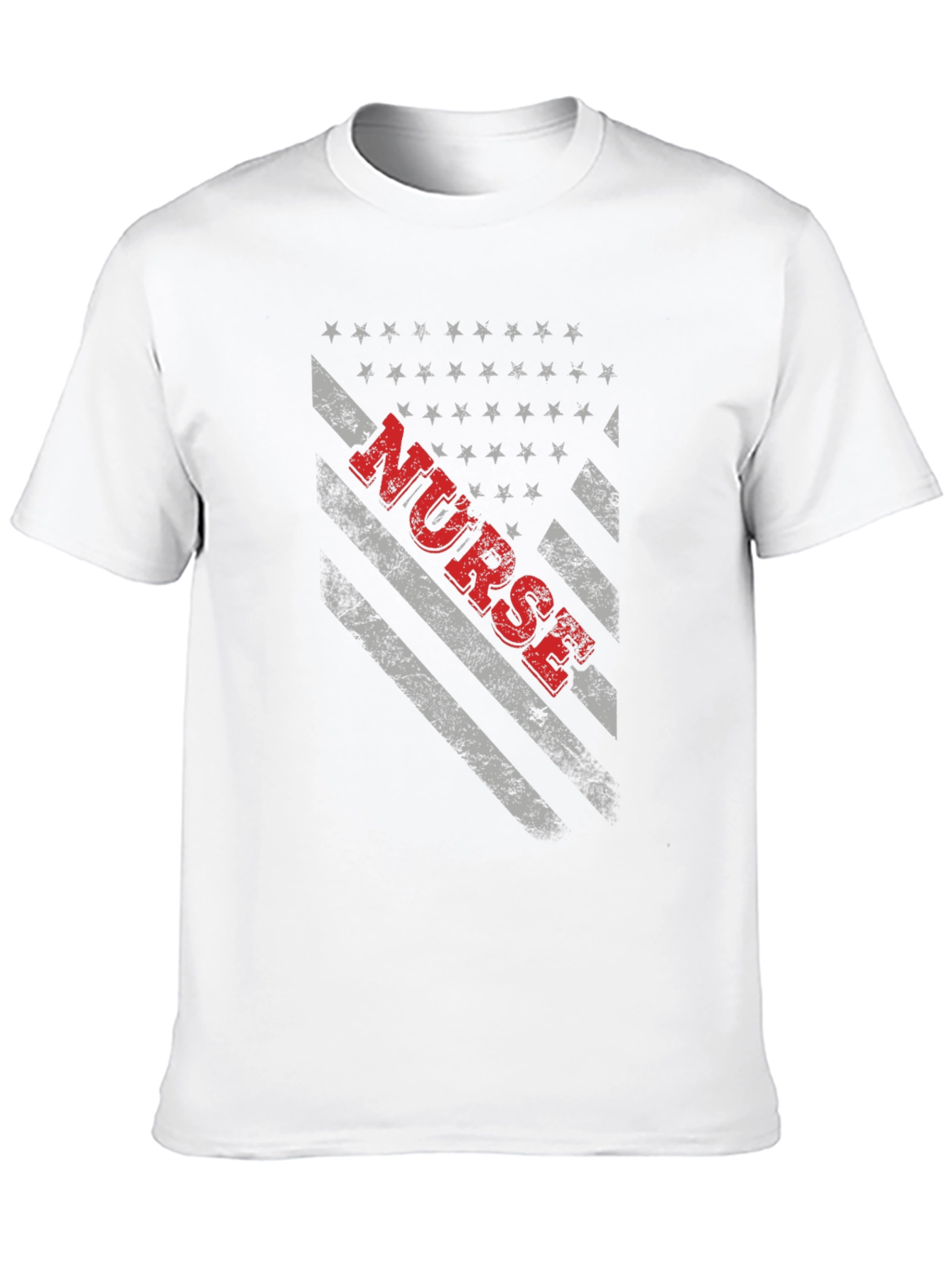 Black Nurse American Flag T-Shirt - Patriotic Healthcare Tee view 10