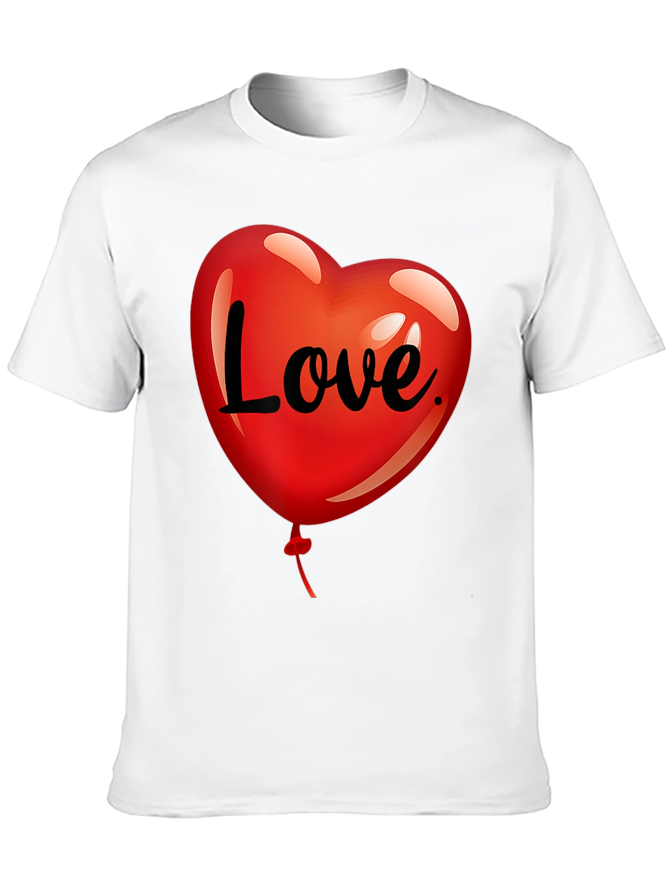 Black Love Heart Balloon Graphic Tee - Black view 10
