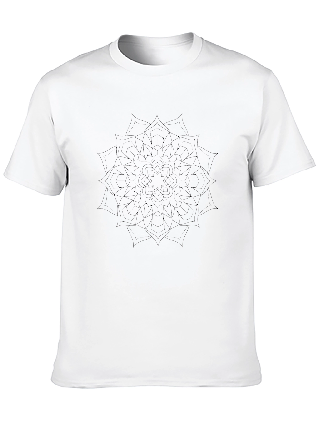 Black Men's Black Mandala Graphic Tee - Casual Comfort view 10