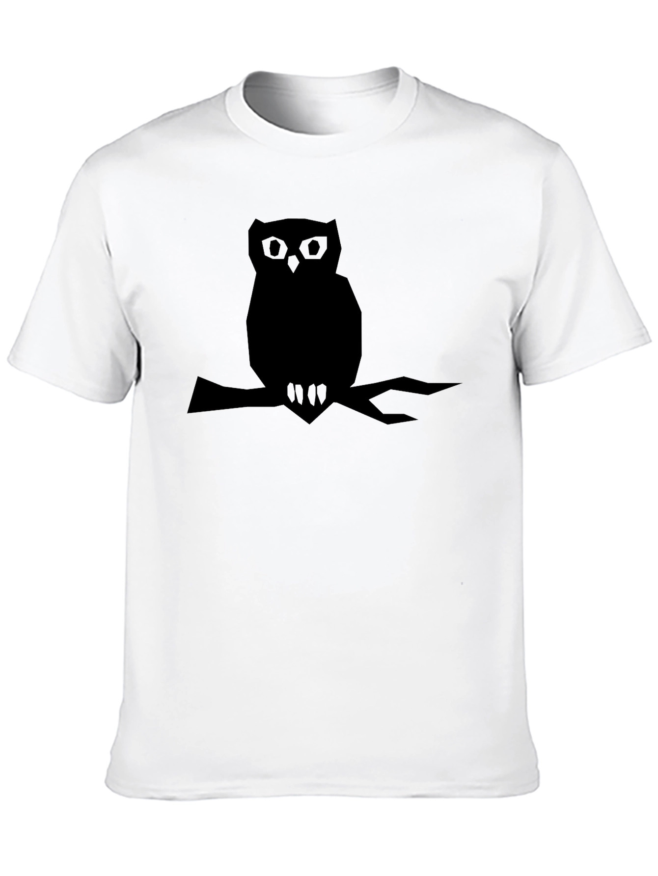 Black Men's Black Owl Graphic Tee view 10