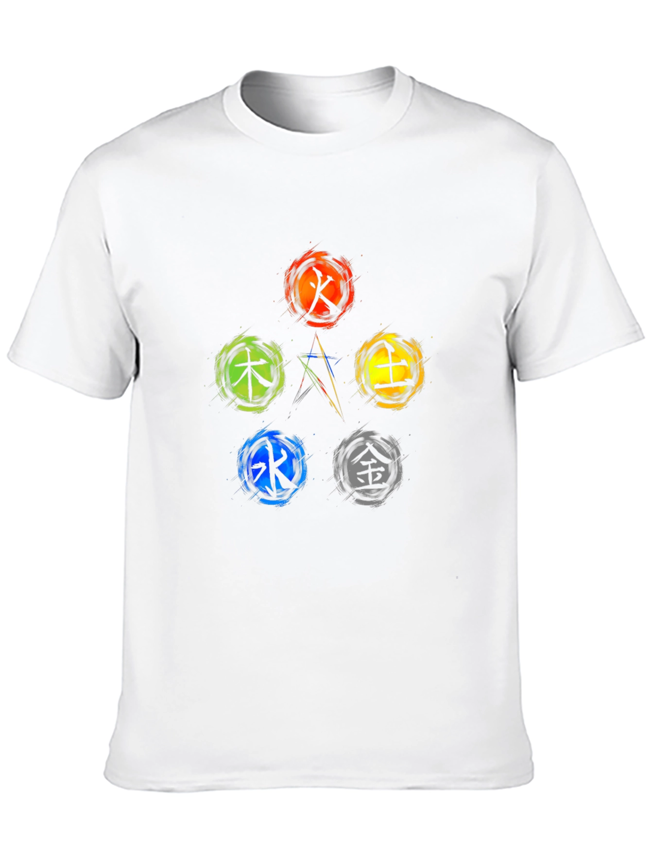 Black Five Elements Symbol T-Shirt view 10