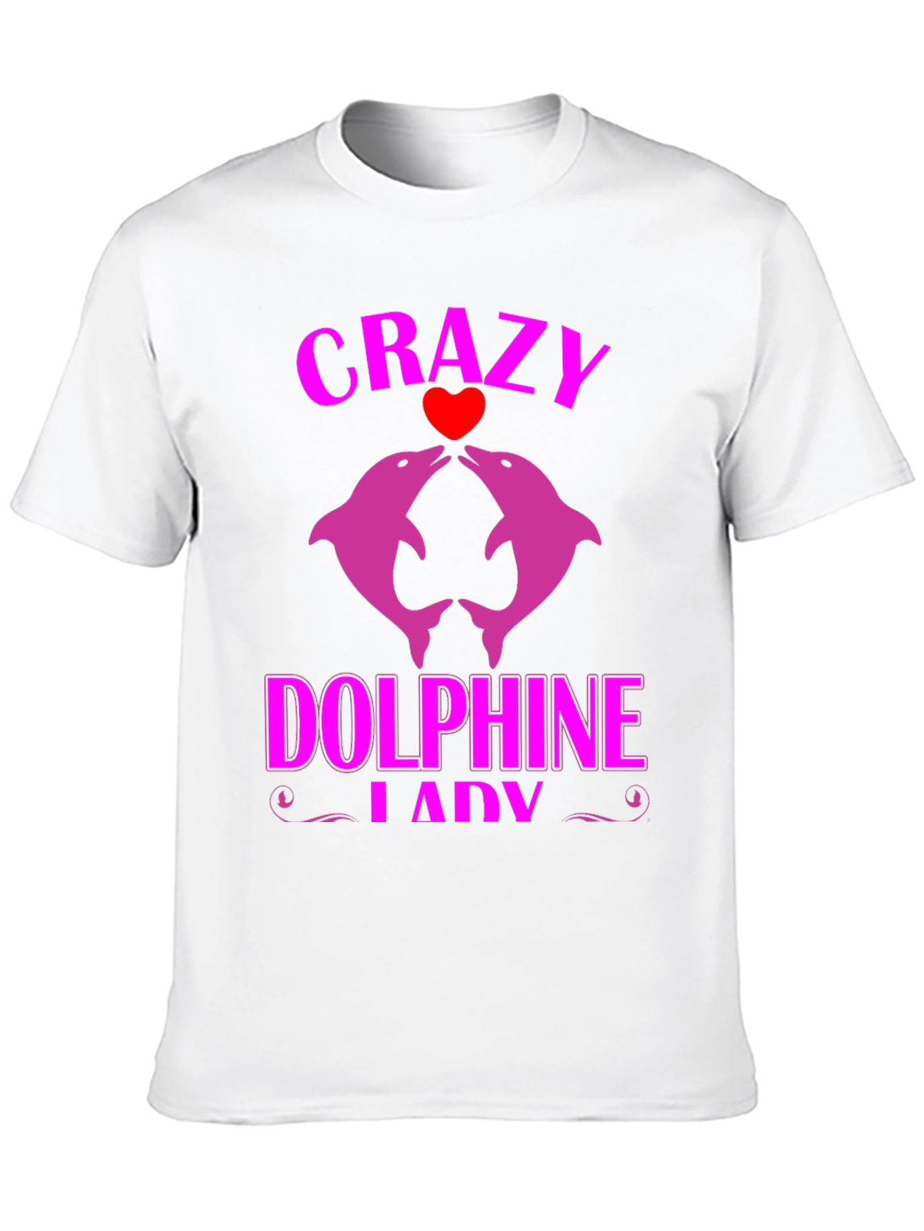 Black Crazy Dolphin Lady Graphic Tee view 10