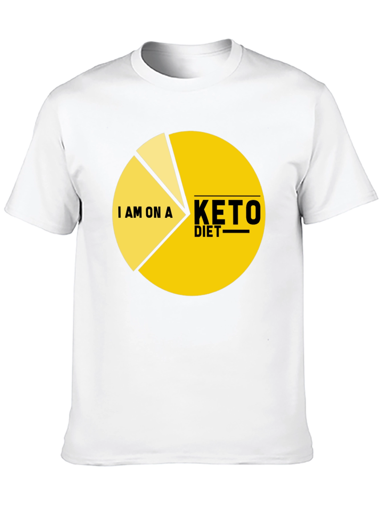 Black Keto Diet Pie Chart T-Shirt - Funny Dieting Tee view 10
