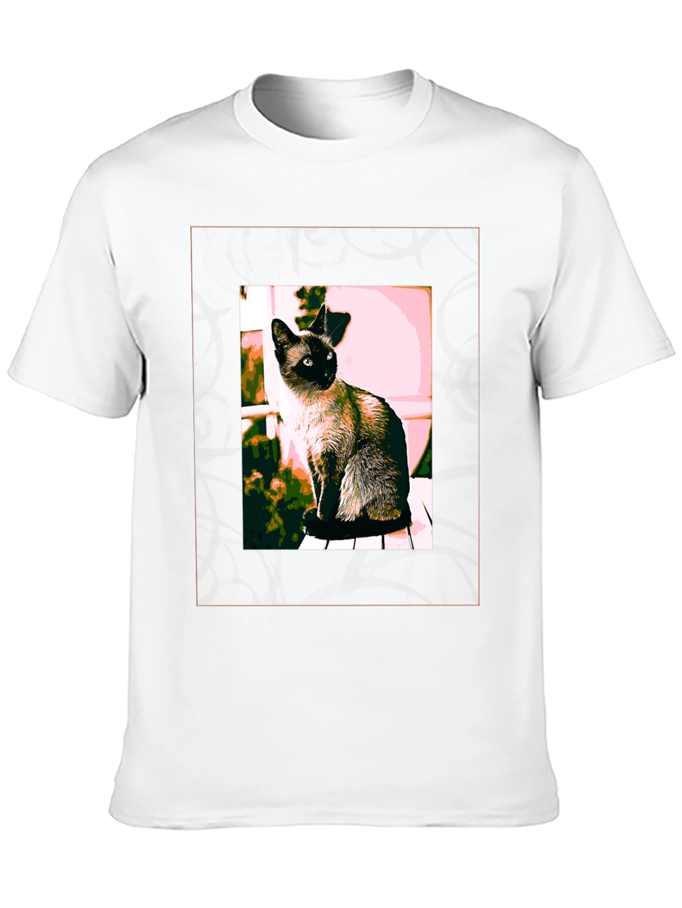 Black Siamese Cat Graphic T-Shirt view 10