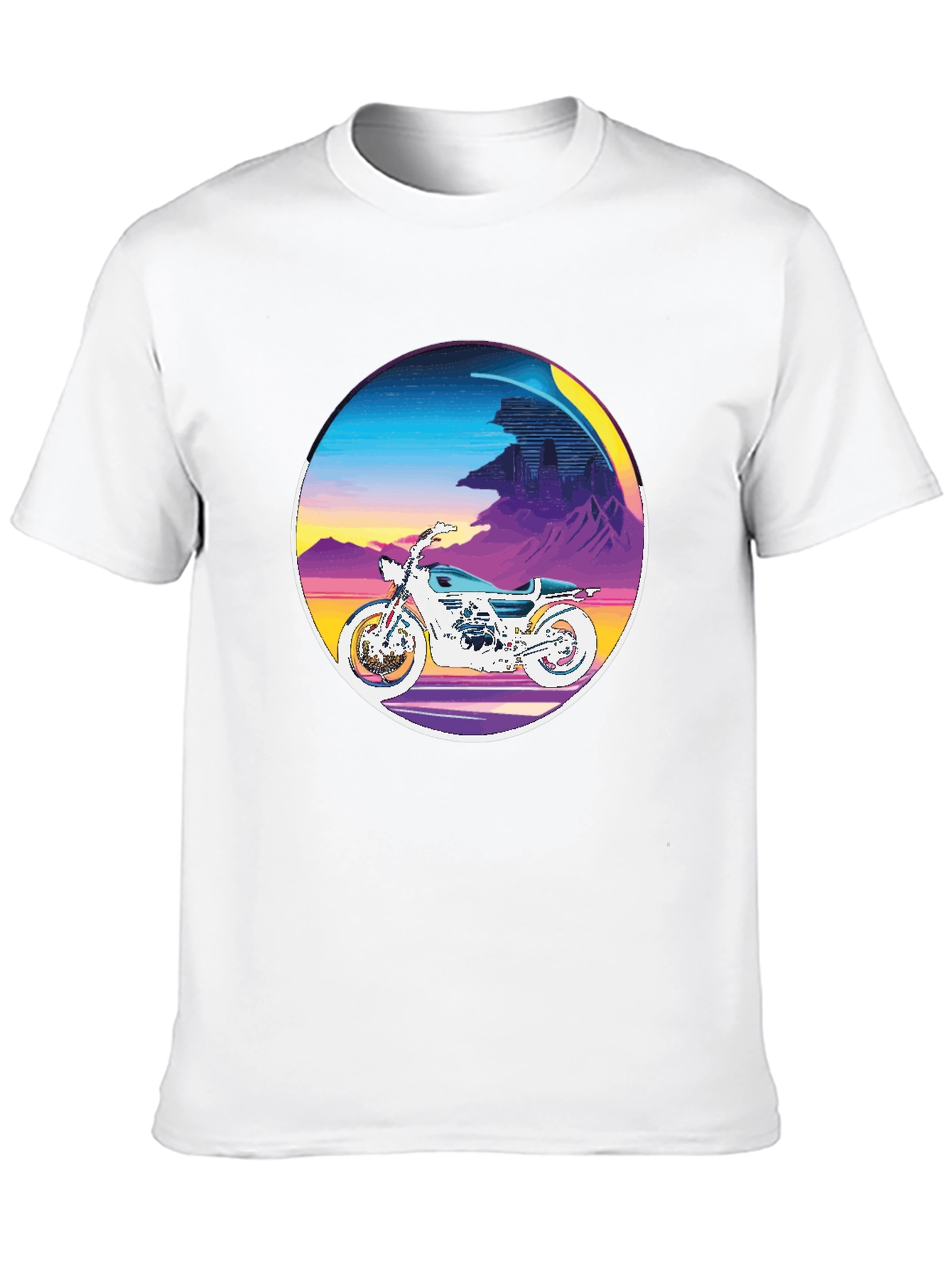 Black Retro Motorcycle Graphic Tee - Vintage Style view 10