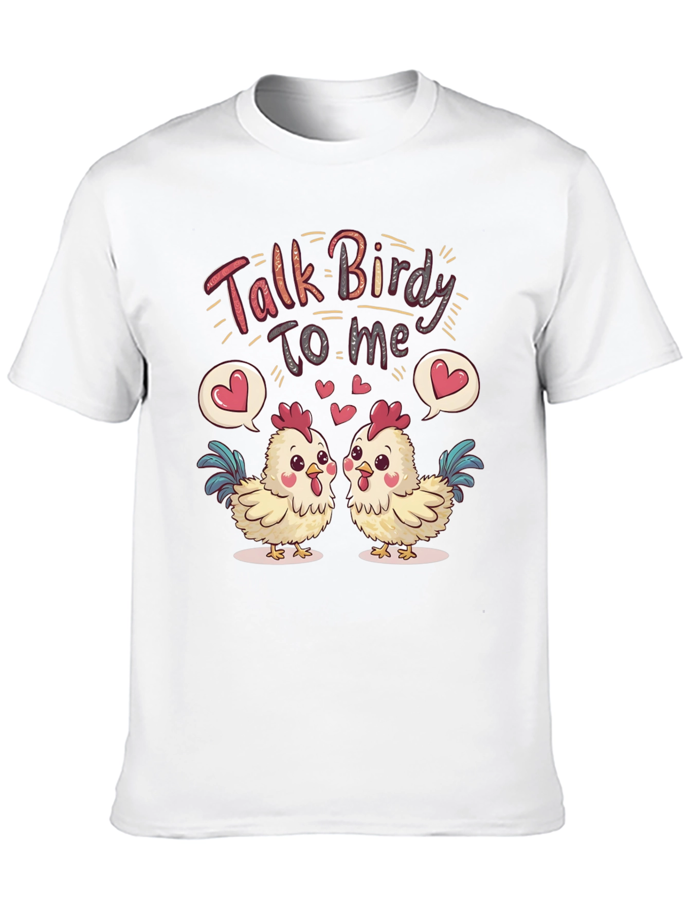 Black Talk Birdy To Me Chicken Graphic Tee view 10
