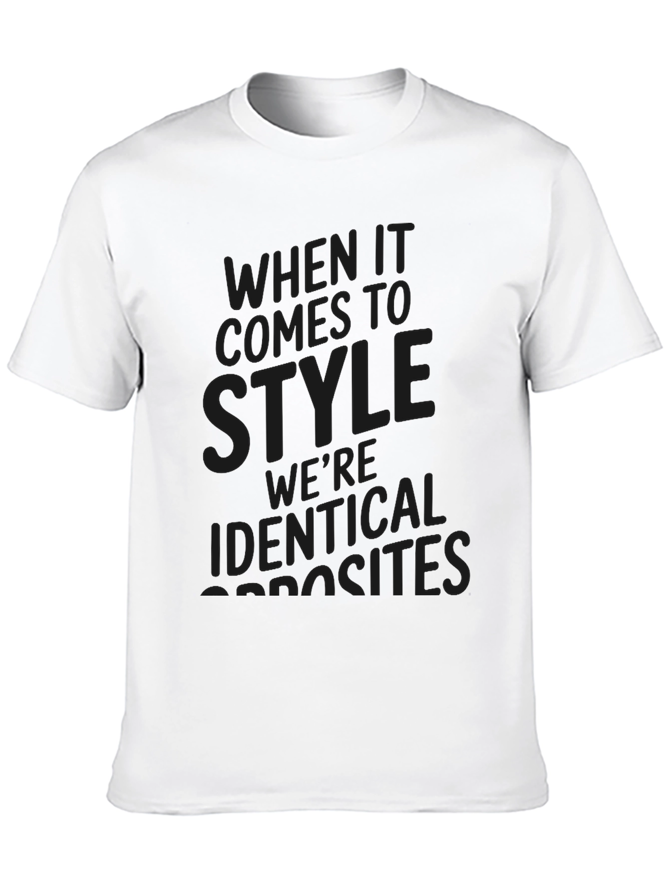 Black Identical Opposites Style T-Shirt - Black view 10