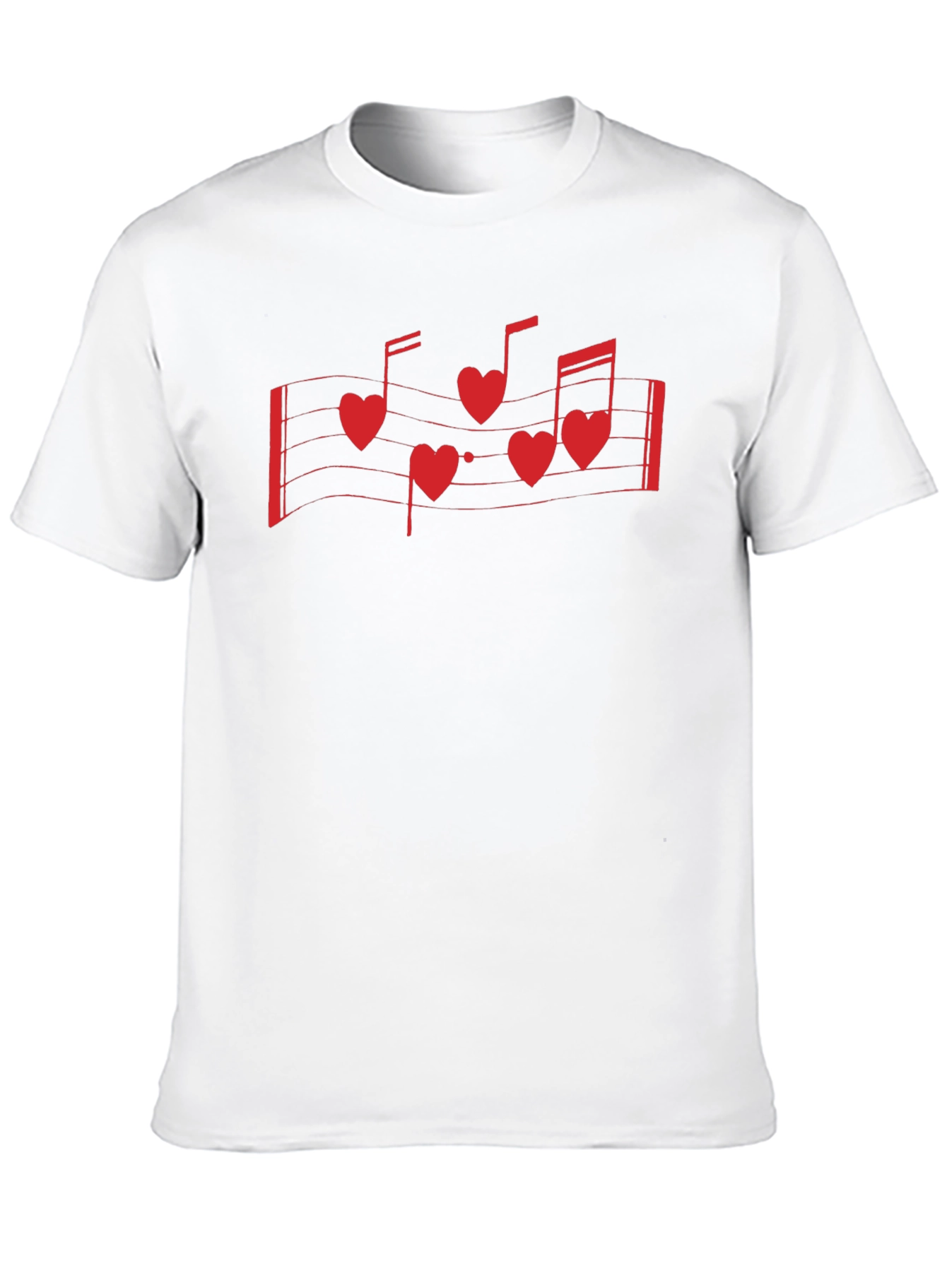 Black Musical Heart Notes Graphic Tee - Black view 10