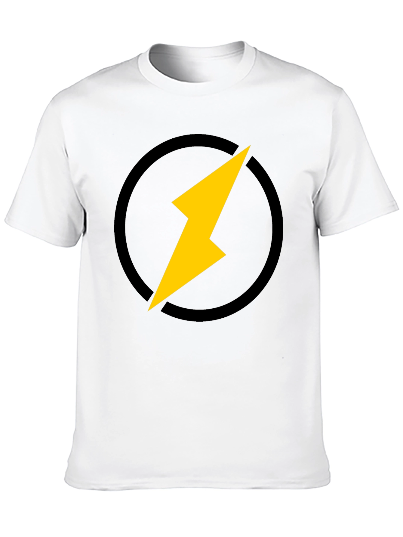 Black Lightning Bolt Graphic Black T-Shirt view 10