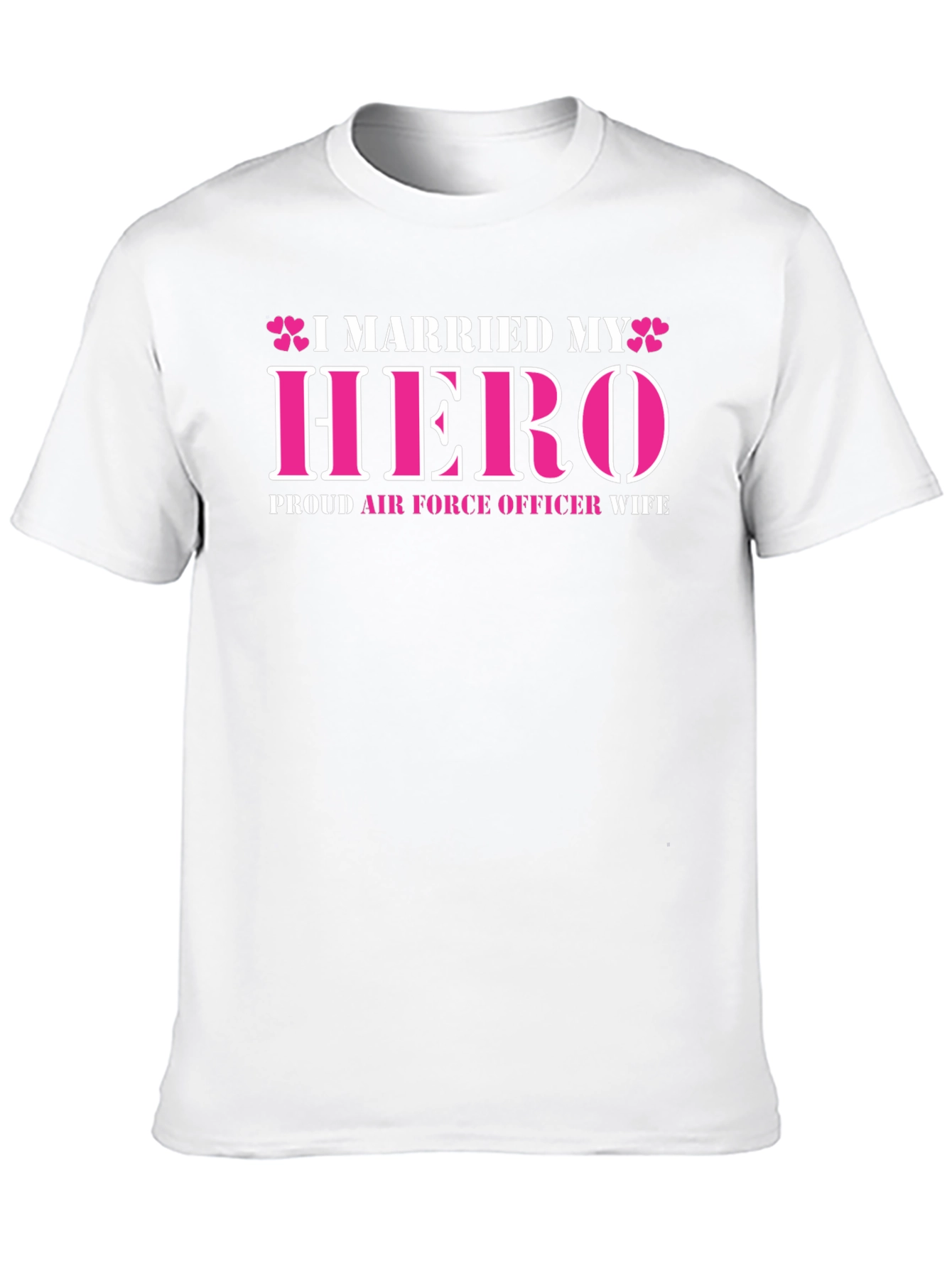 Black I Married My Hero - Air Force Wife T-Shirt view 10