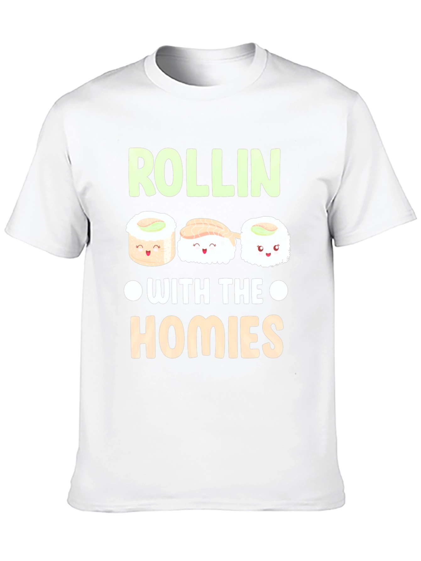 Black Rollin' with the Homies Sushi Graphic Tee view 10