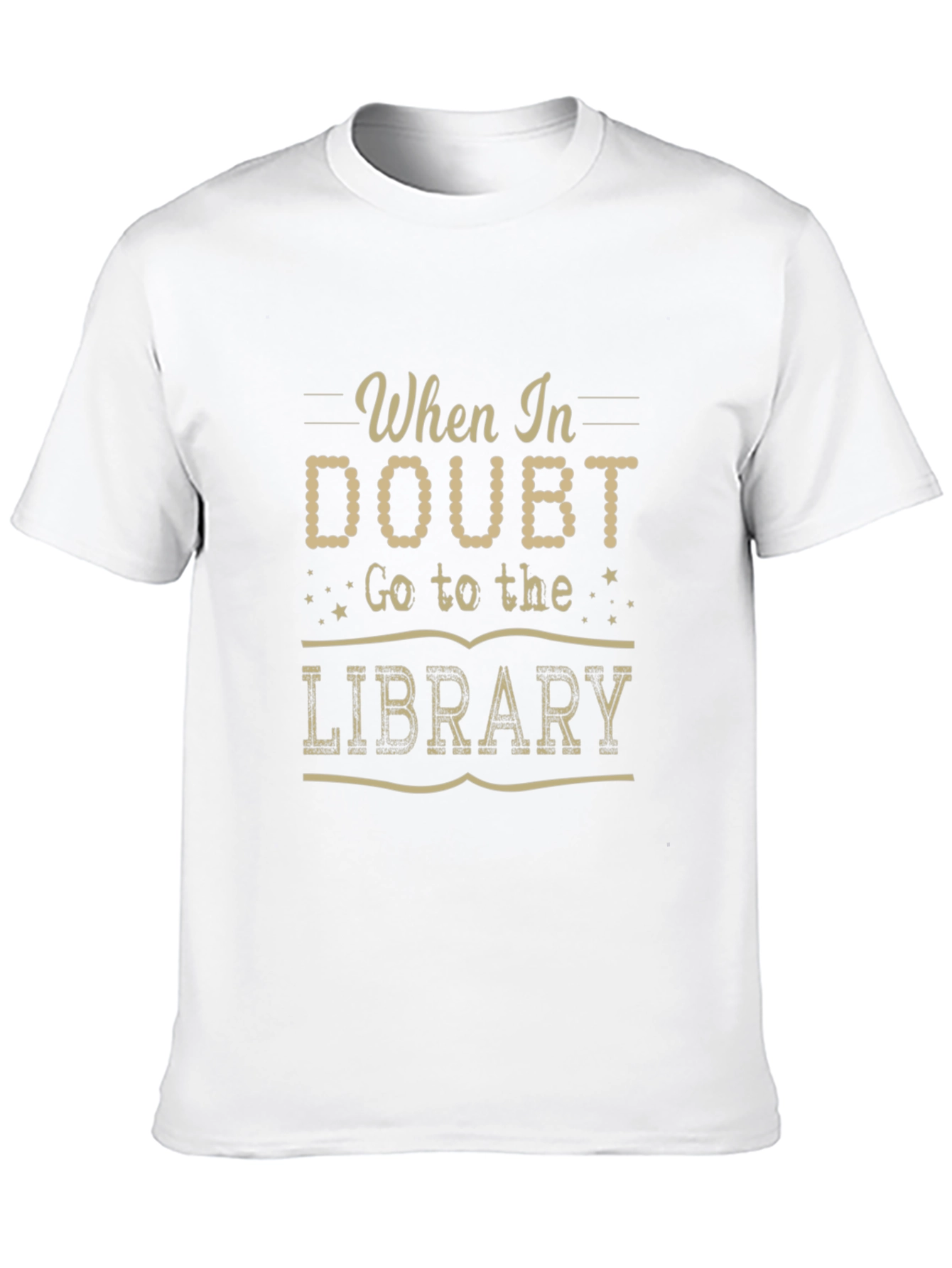 Black When in Doubt Go to the Library Graphic T-Shirt view 10