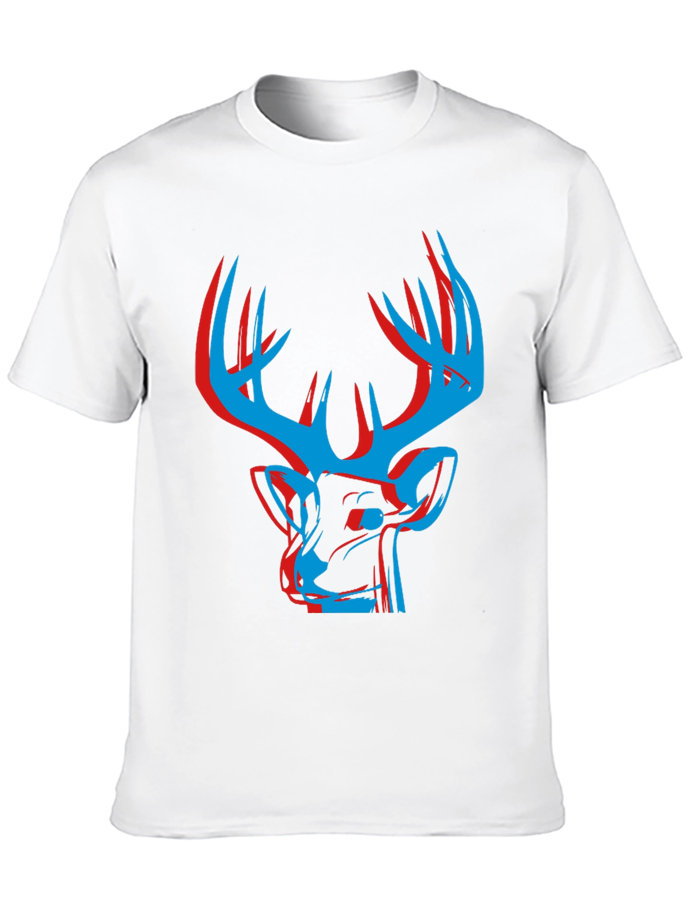 Black Modern Deer Graphic Tee - Black view 10