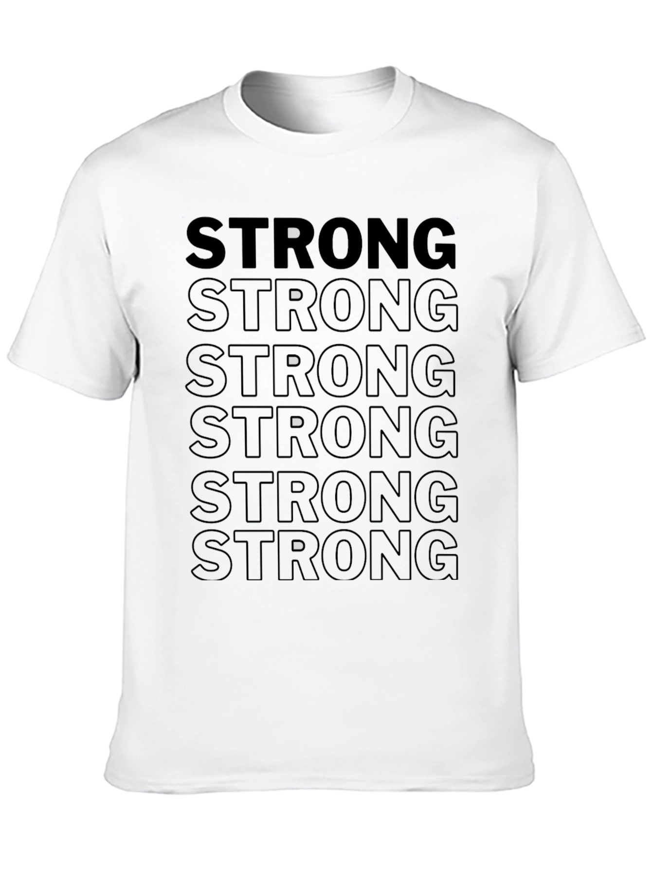 Black Strong Graphic Print Black T-Shirt view 10