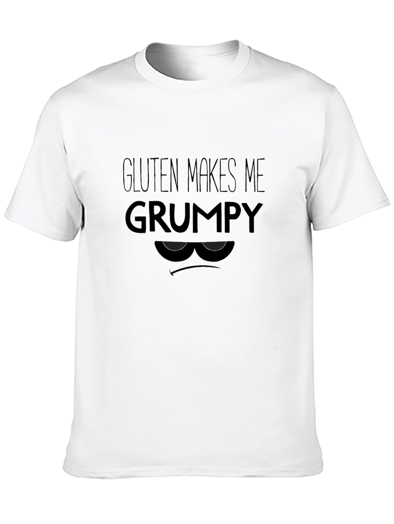 Black Gluten Makes Me Grumpy T-Shirt - Funny Allergy Tee view 10