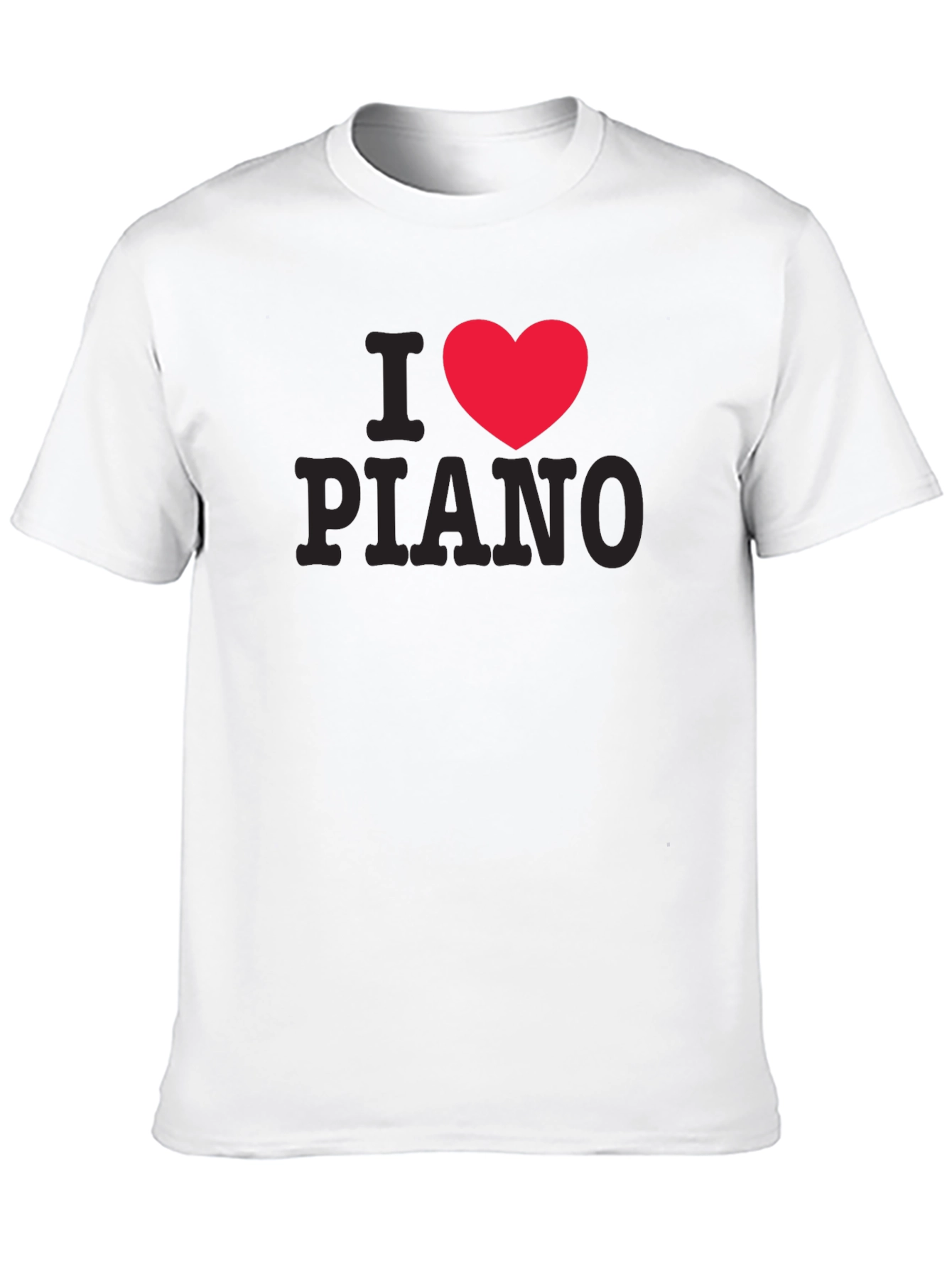 Black I Heart Piano T-Shirt - Music Lover Tee view 10