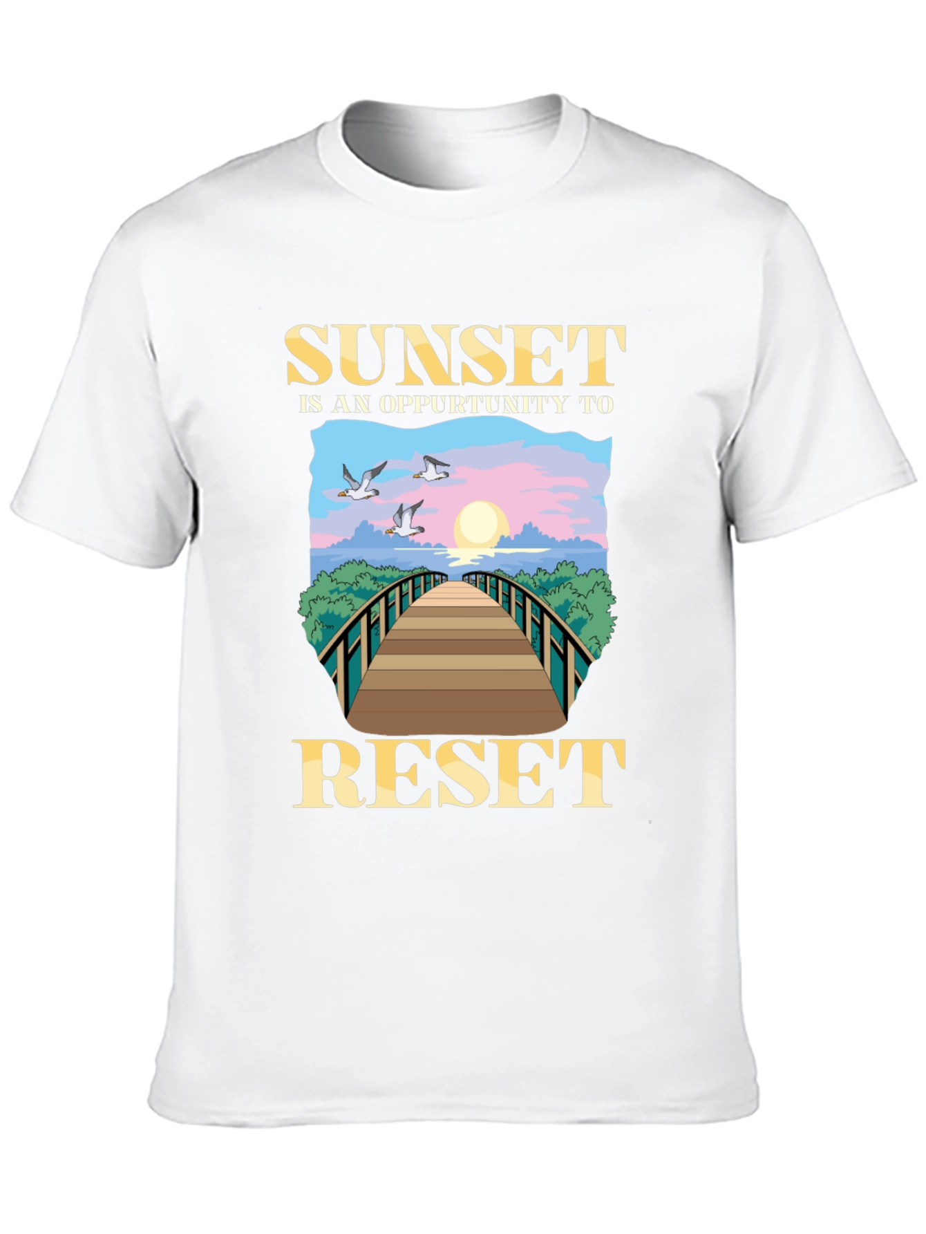 Black Sunset Reset Graphic Tee view 10