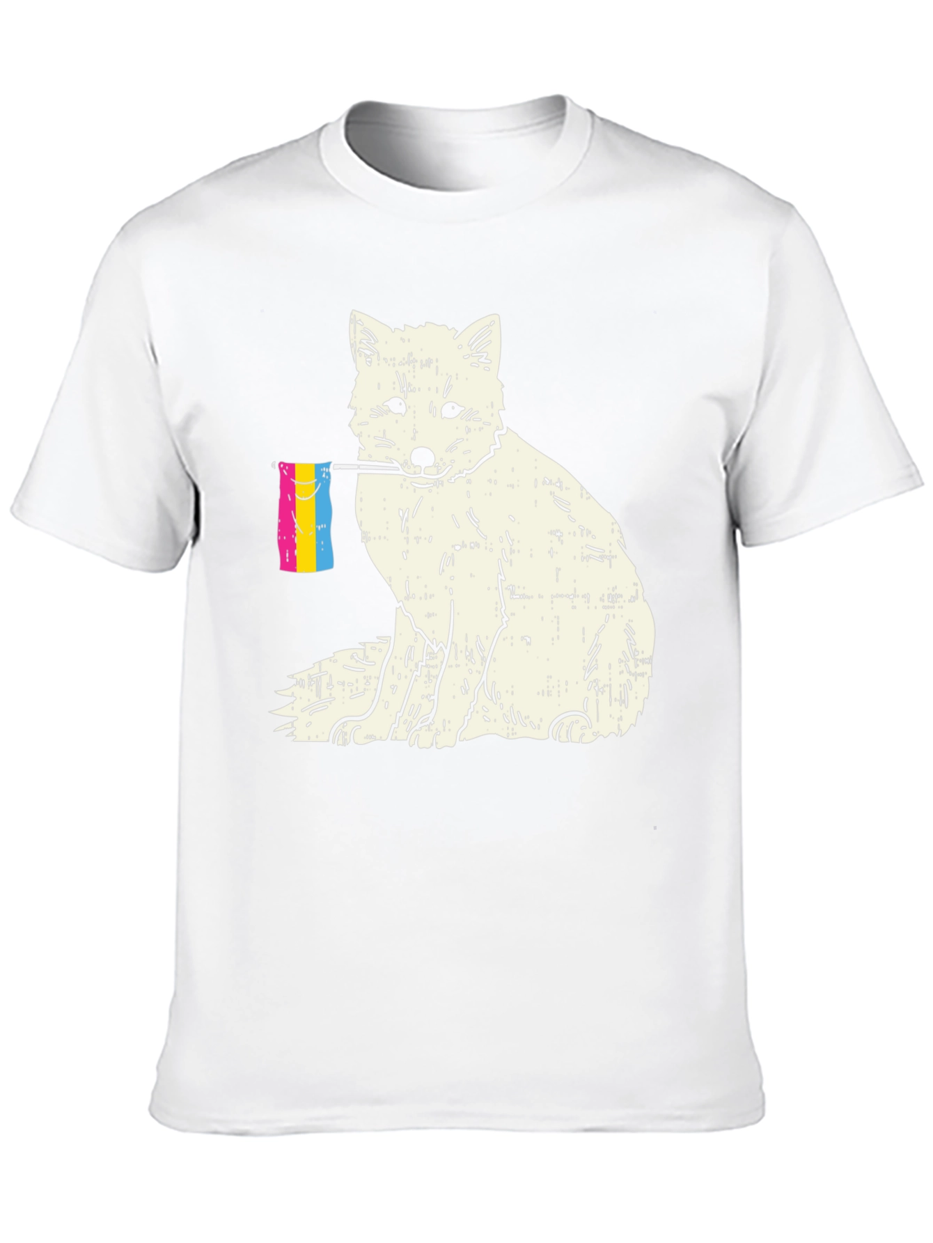 Black Pansexual Pride Fox T-Shirt view 10
