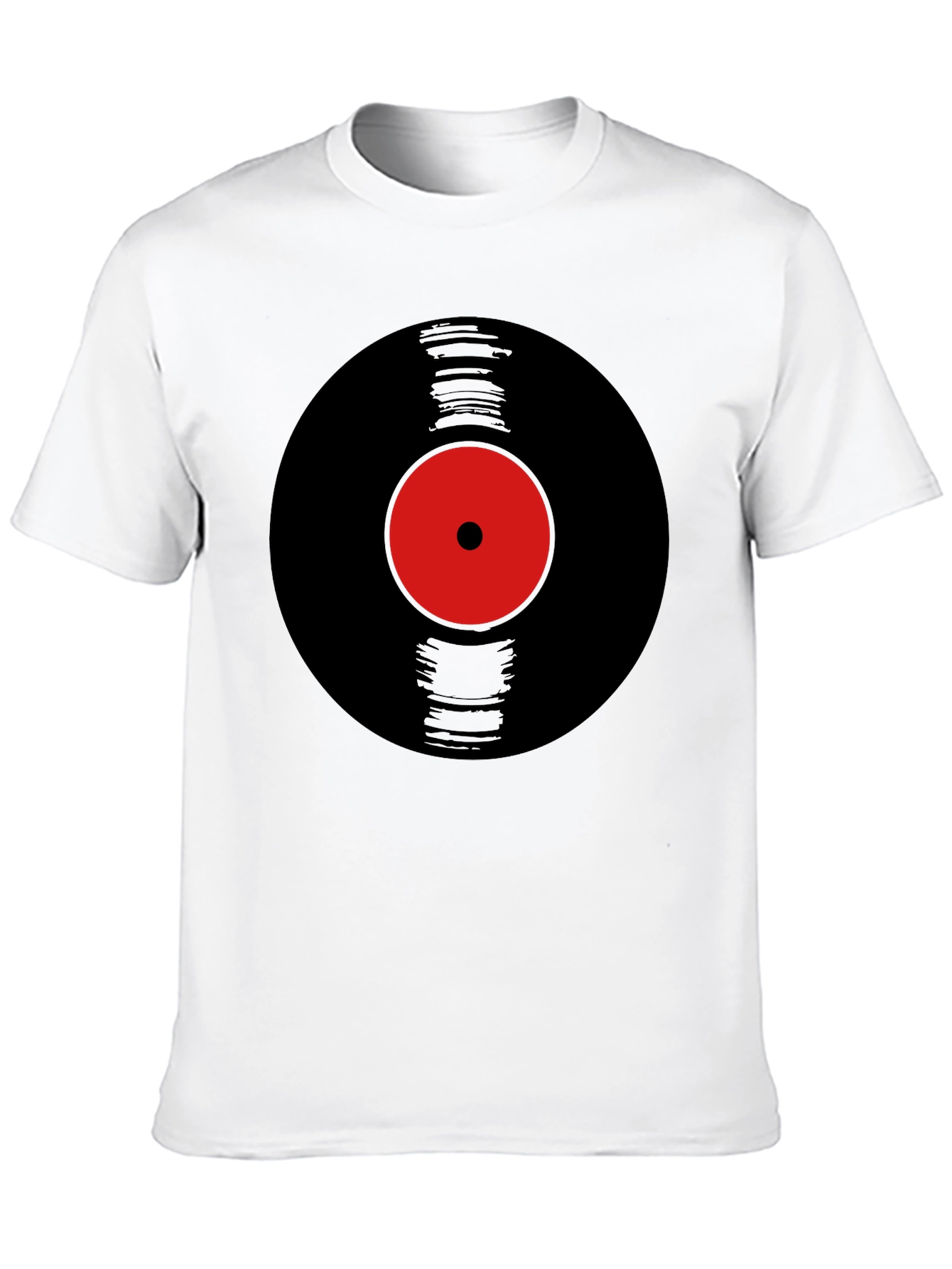 Black Retro Vinyl Record Graphic Tee - Black view 10