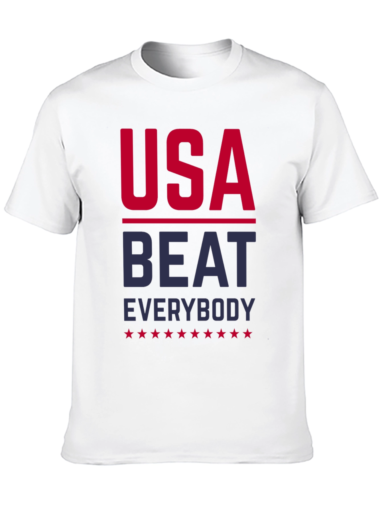 Black USA Beat Everybody Patriotic T-Shirt view 10