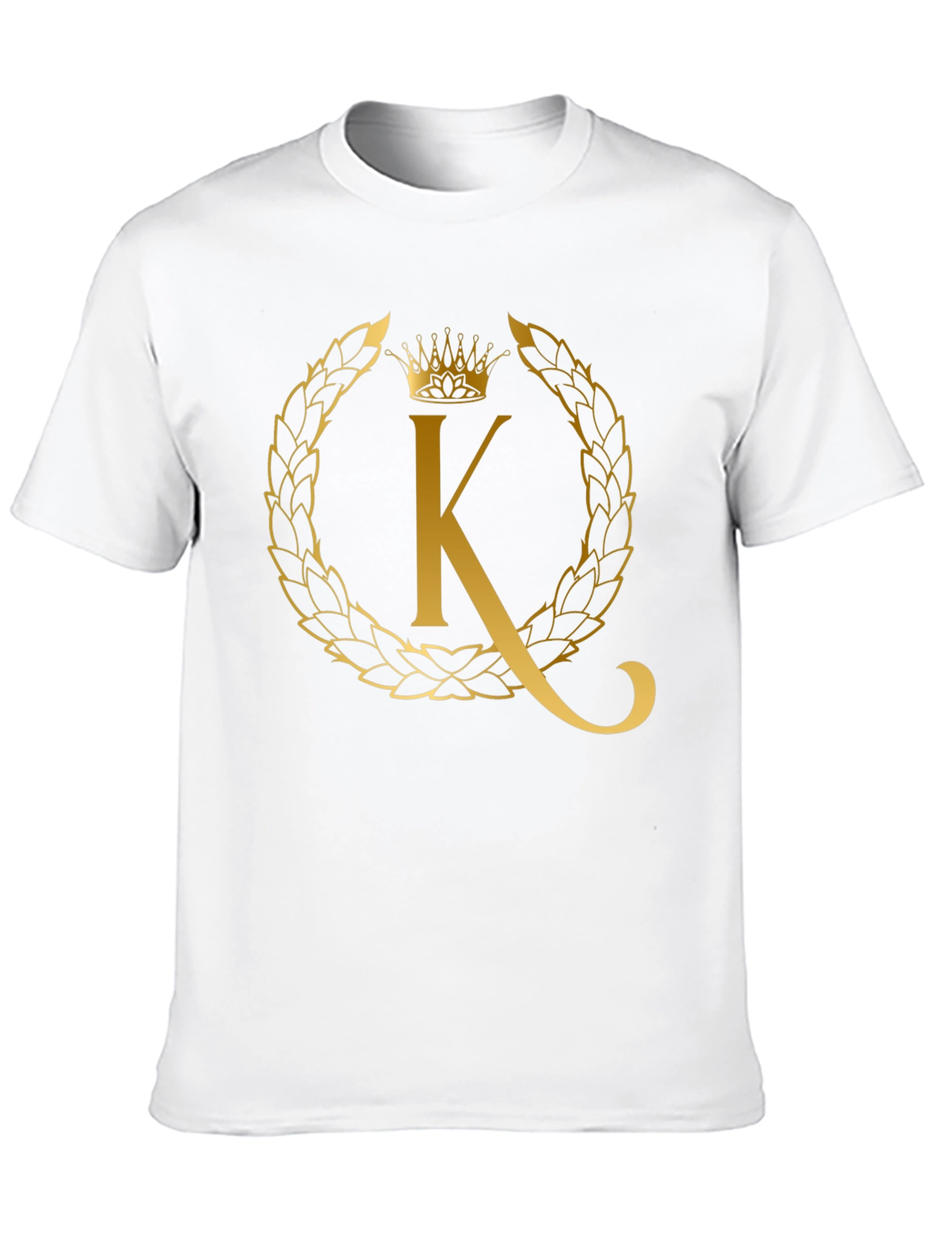 Black Golden 'K' Crown Tee - Stylish Men's Graphic T-Shirt view 10
