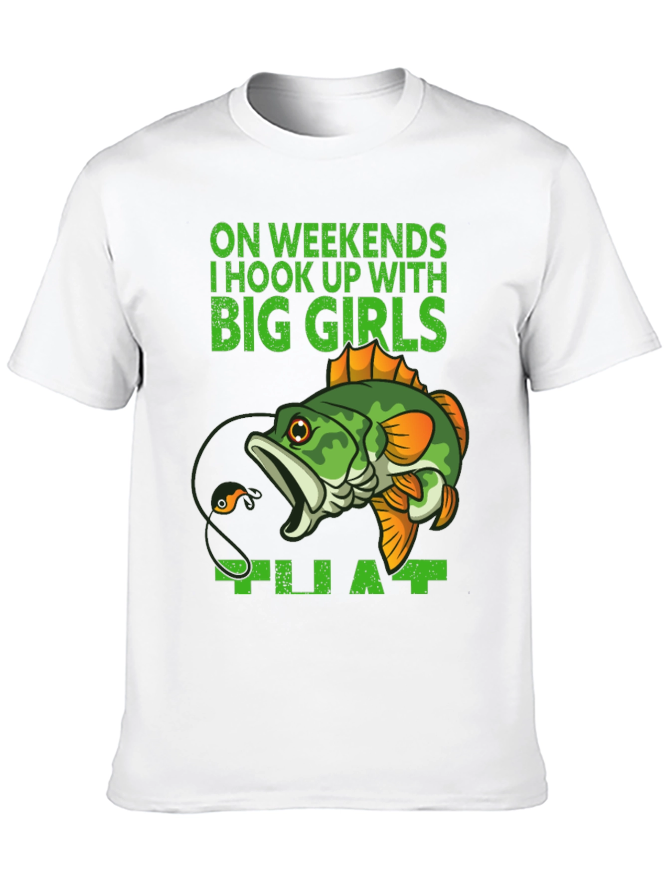 Black Fishing Hook Up Funny Graphic T-Shirt view 10