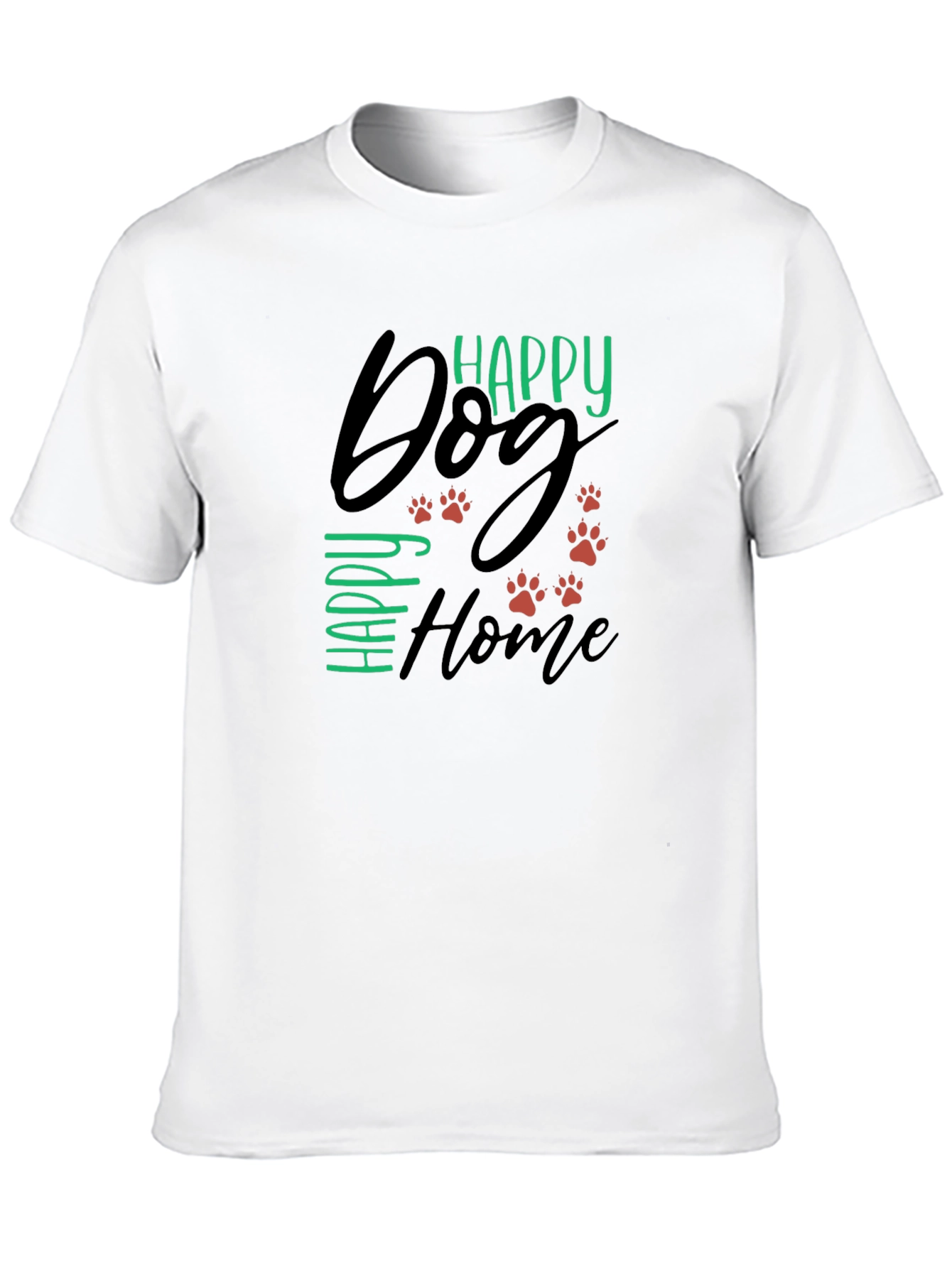 Black Happy Dog Happy Home Graphic Tee view 10