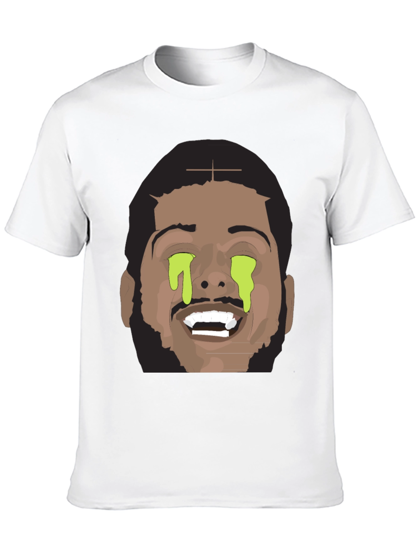 Black Graphic Tee with Dripping Eyes Design view 10
