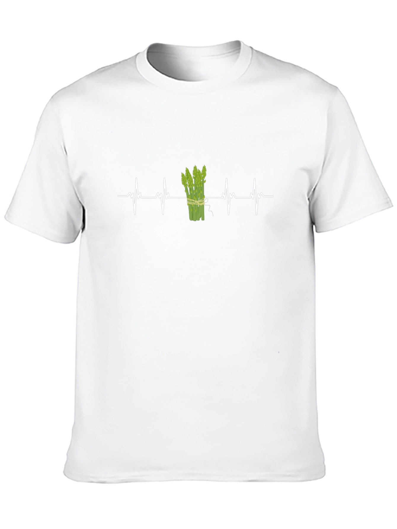 Asparagus Heartbeat T-Shirt - Black, Unisex - 10