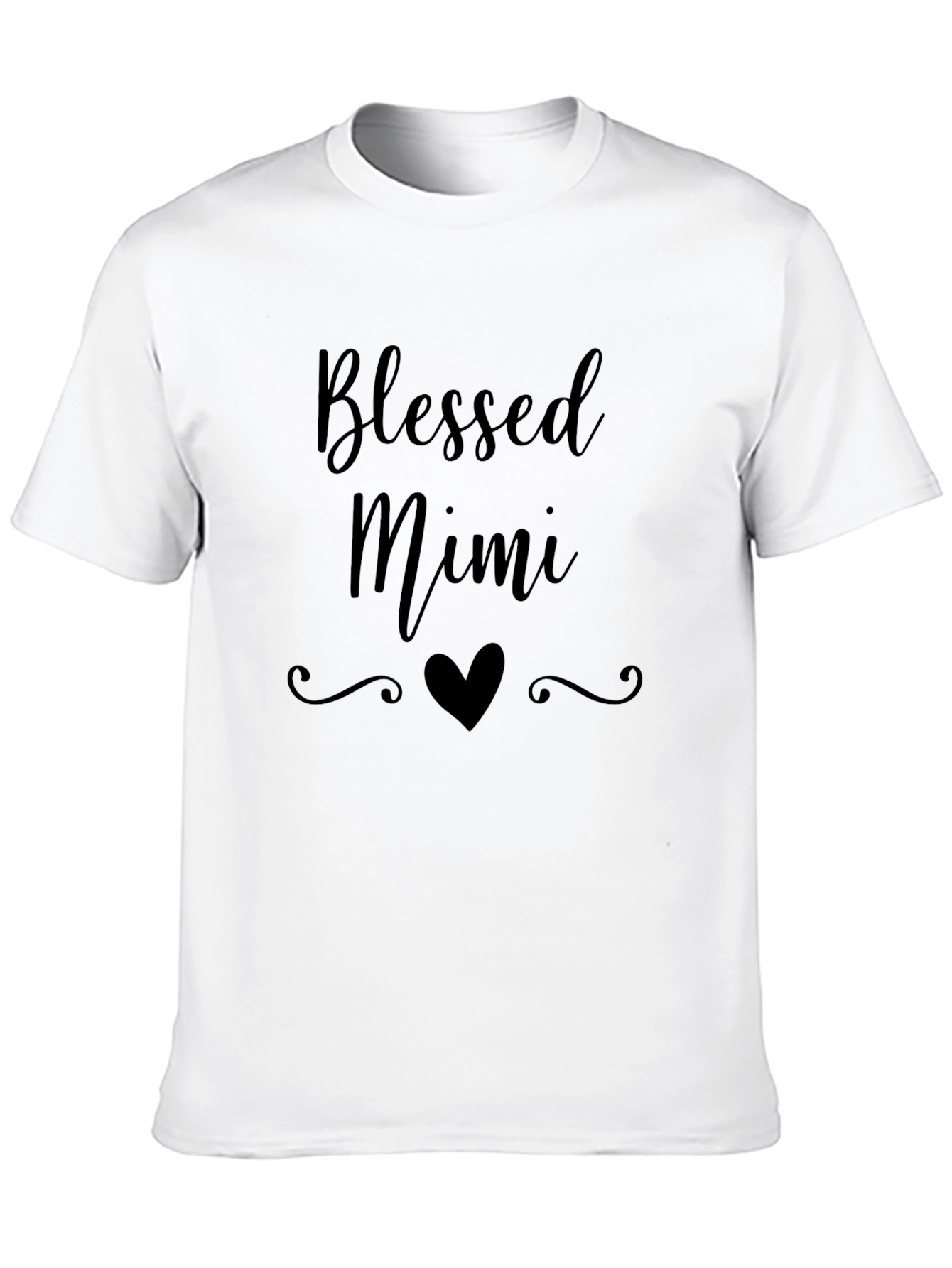 Black Blessed Mimi T-Shirt - Heart Design view 10