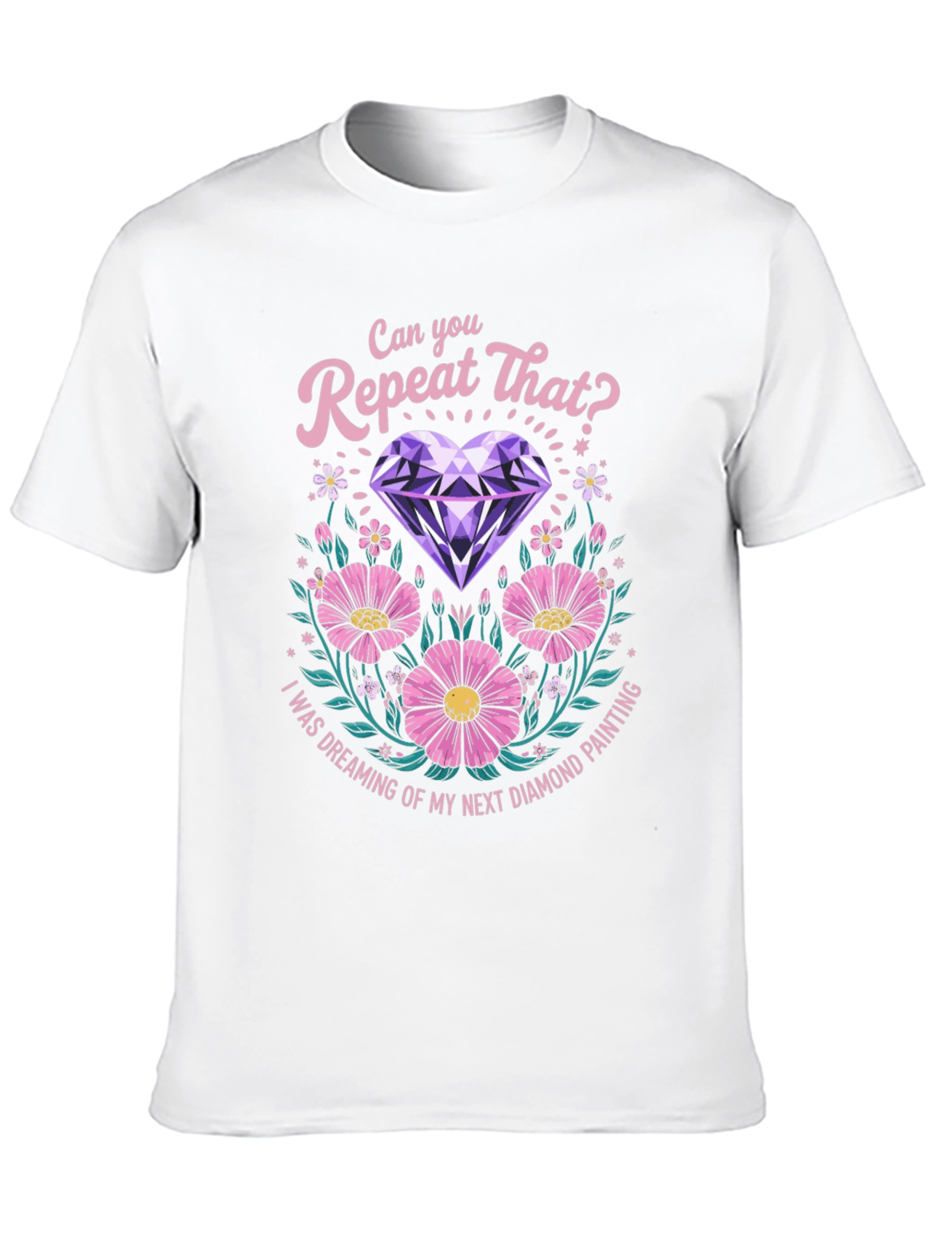 Black Diamond Painting Dreamer T-Shirt - Unique Floral Design view 10