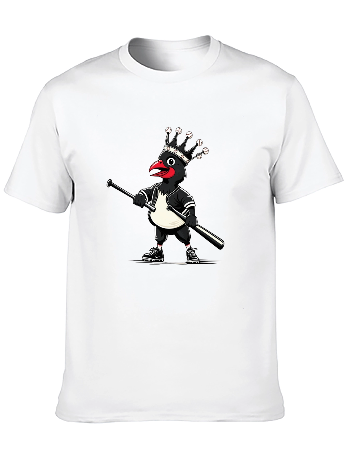 Black Baseball Crow T-Shirt view 10