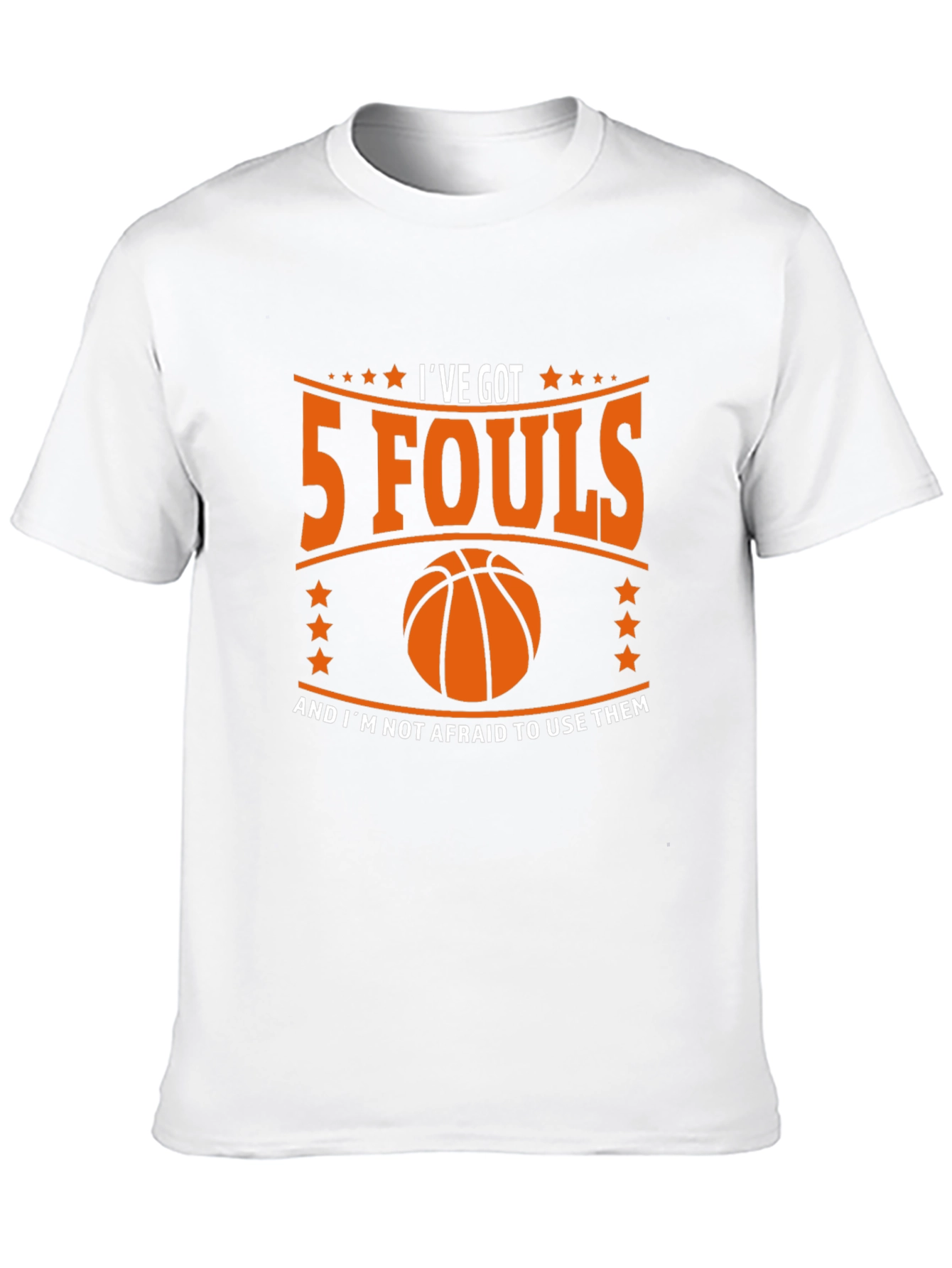 Black Funny Basketball T-Shirt - I've Got 5 Fouls! view 10