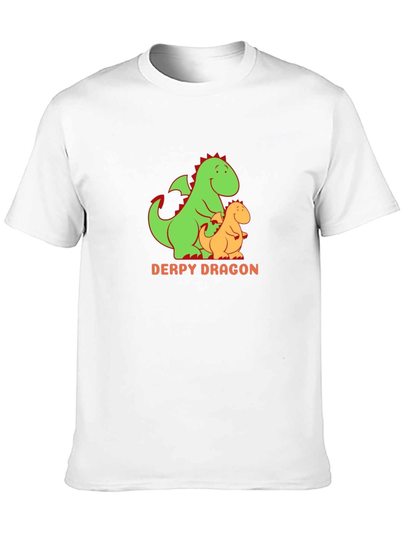 Black Derpy Dragon Graphic Tee - Black Cotton T-Shirt view 10