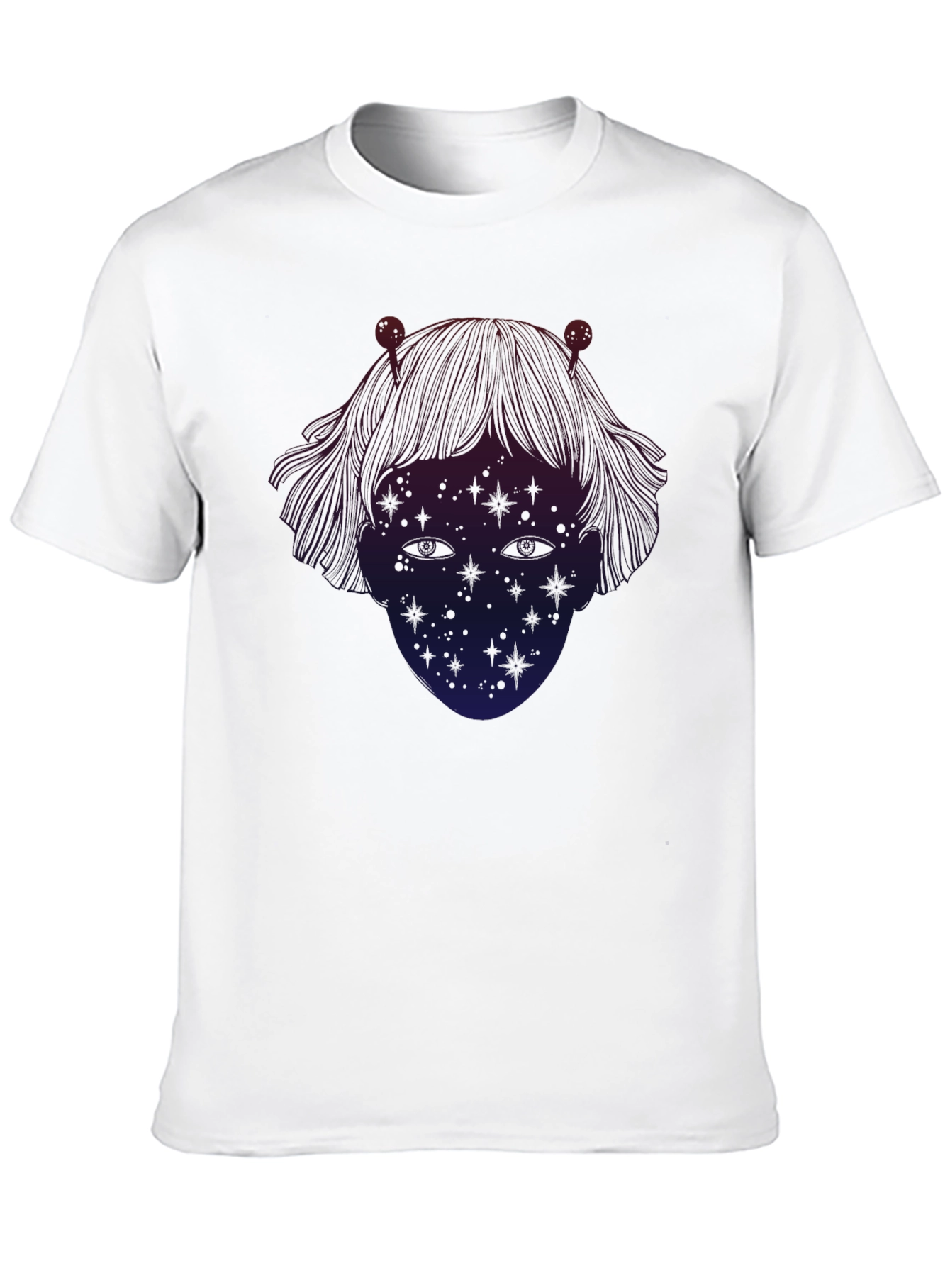 Cosmic Girl T-Shirt - Black - Unique Starry Design - 10