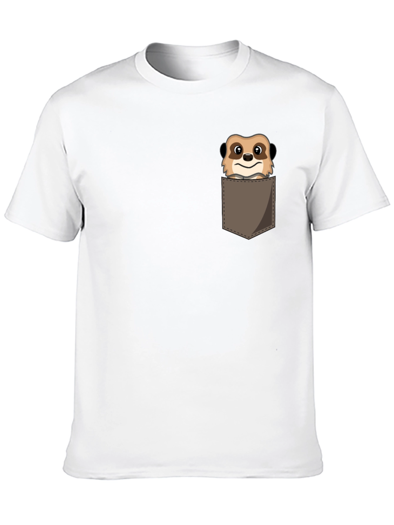 Black Meerkat Pocket T-Shirt - Novelty Animal Tee view 10