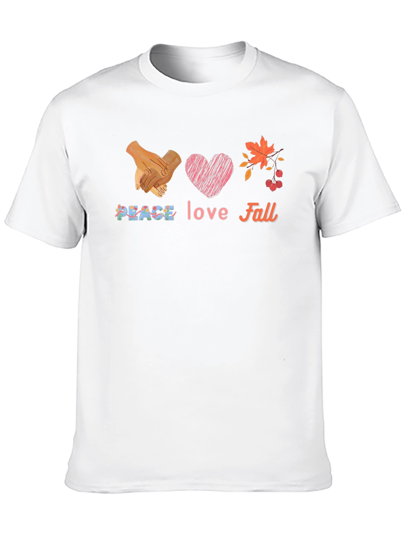 Black Peace Love Fall Graphic T-Shirt view 10