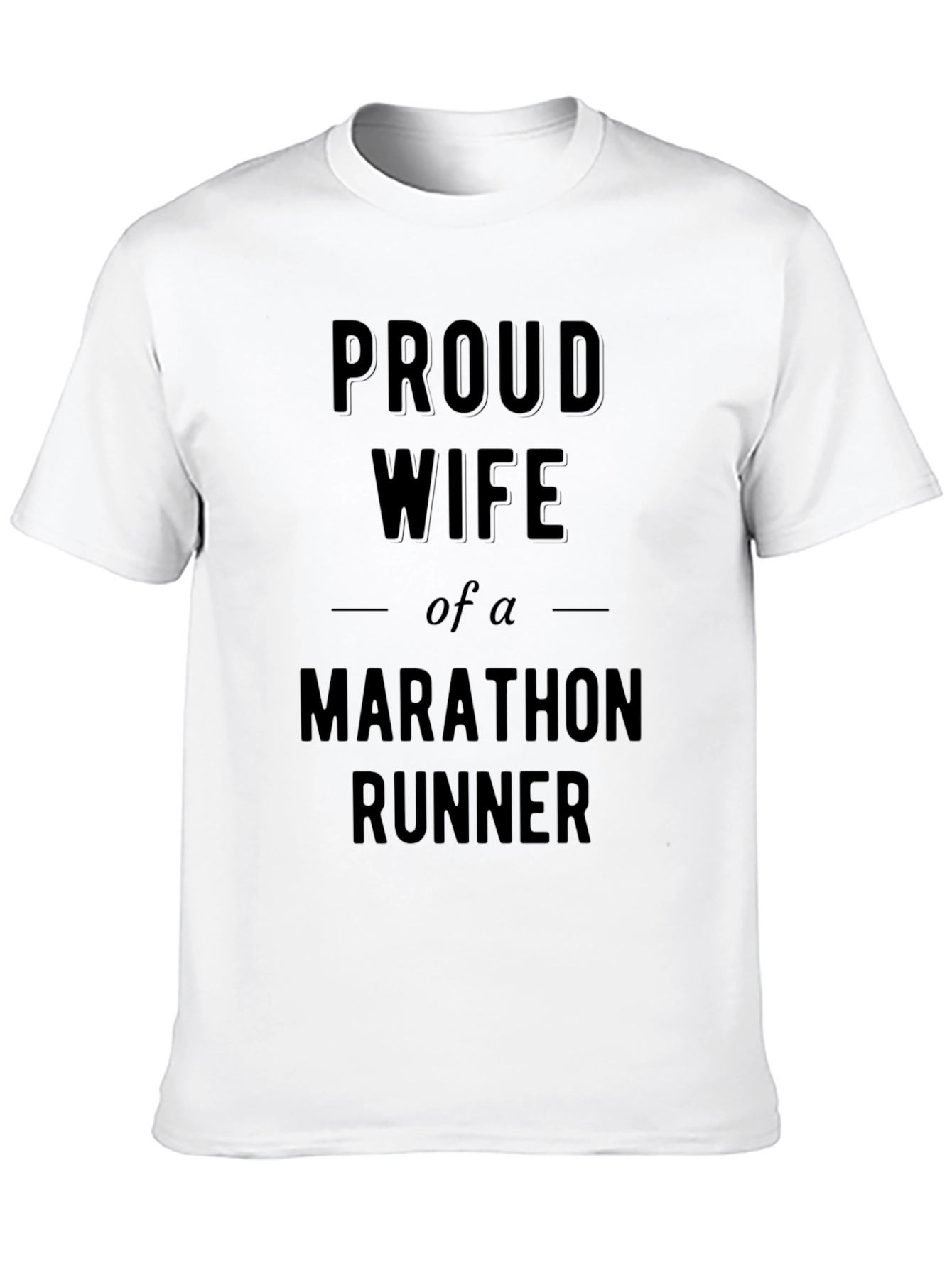 Black Proud Wife of a Marathon Runner T-Shirt view 10