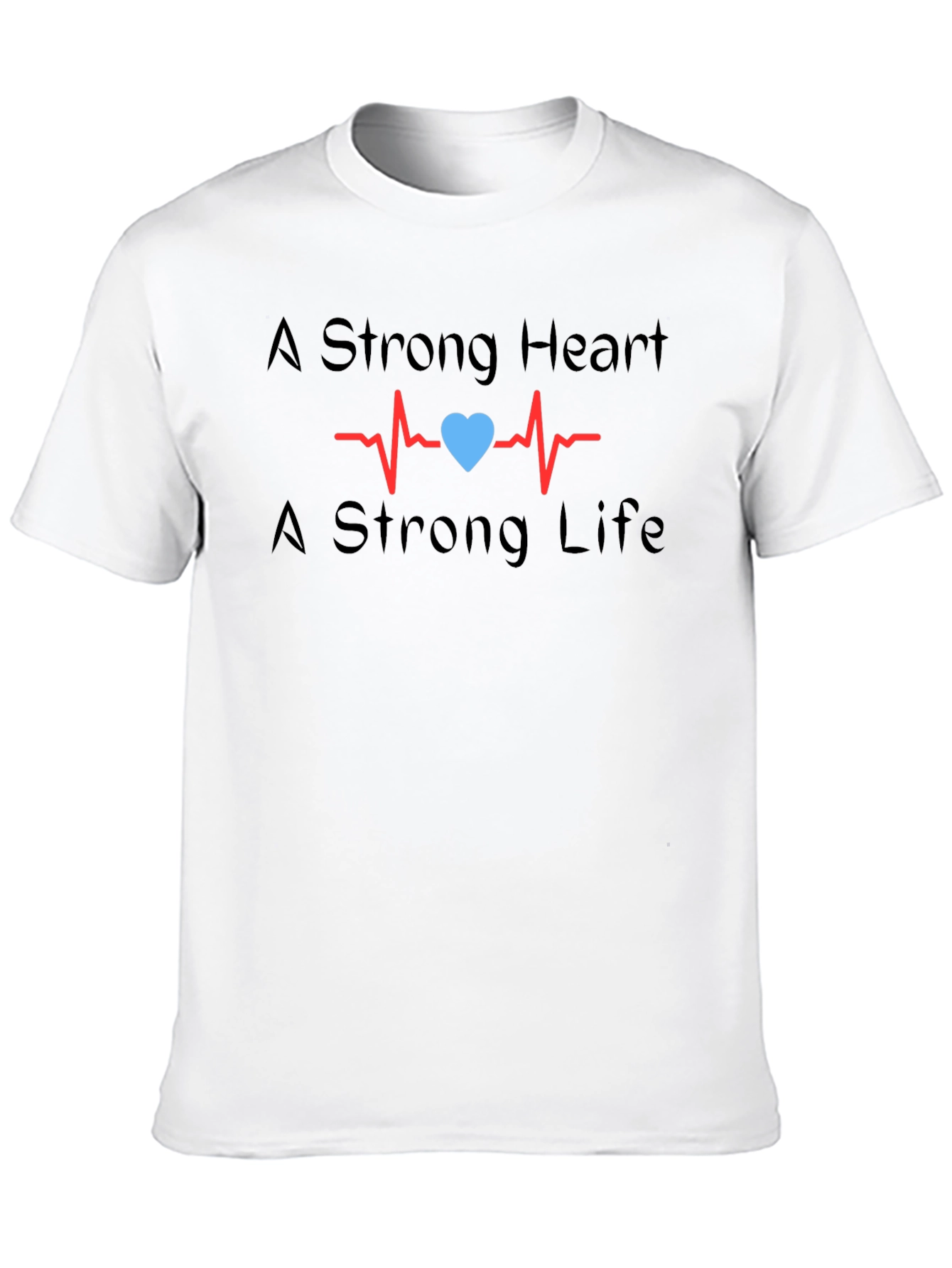 Black Strong Heart Strong Life Graphic T-Shirt view 10