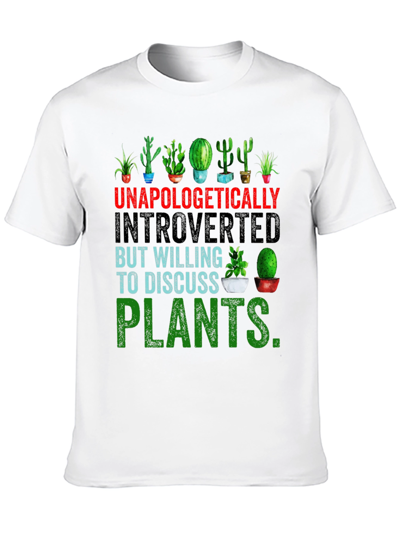 Black Introverted Plant Lover T-Shirt view 10