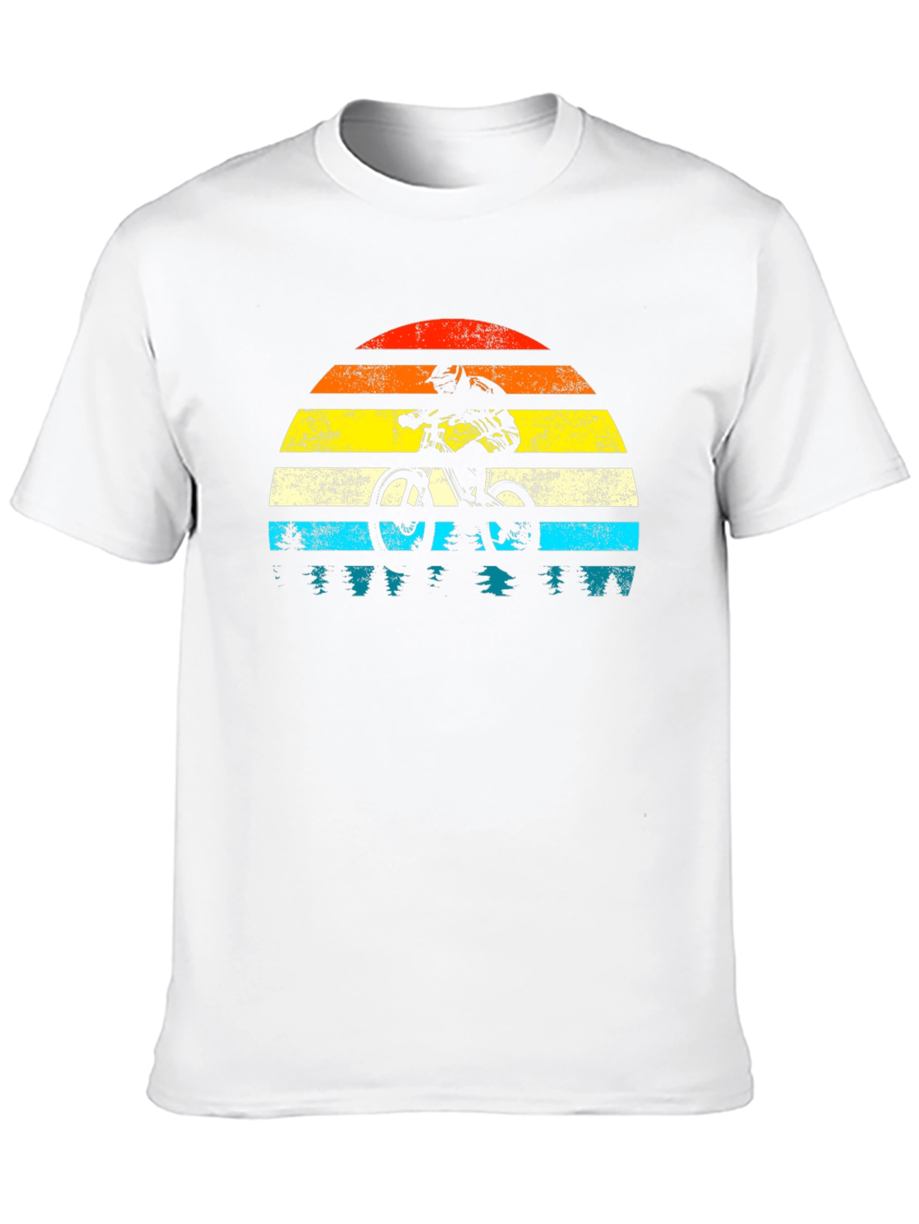 Black Mountain Biker Sunset Graphic Tee - Black view 10