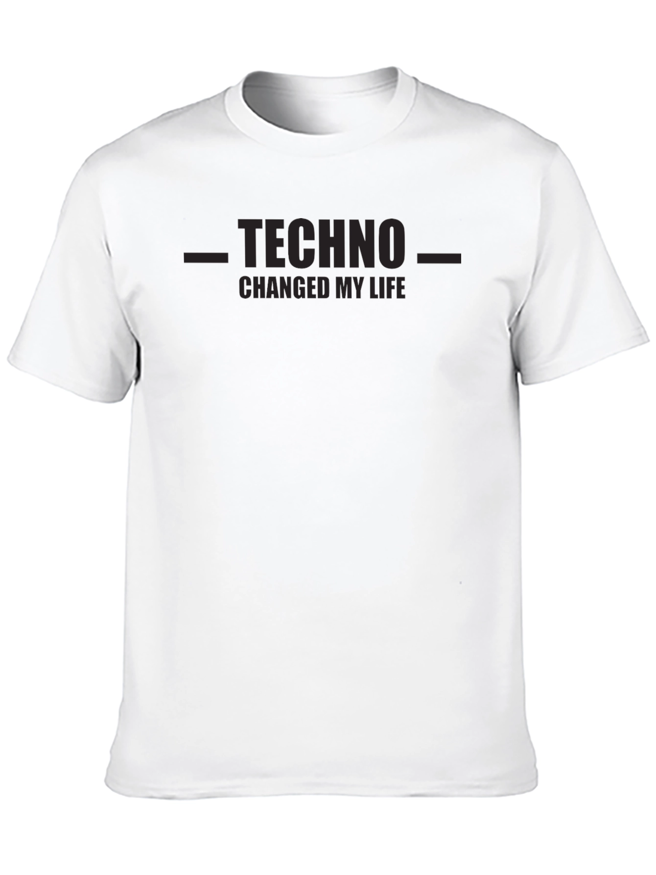 Black Techno Changed My Life T-Shirt - Black Graphic Tee view 10