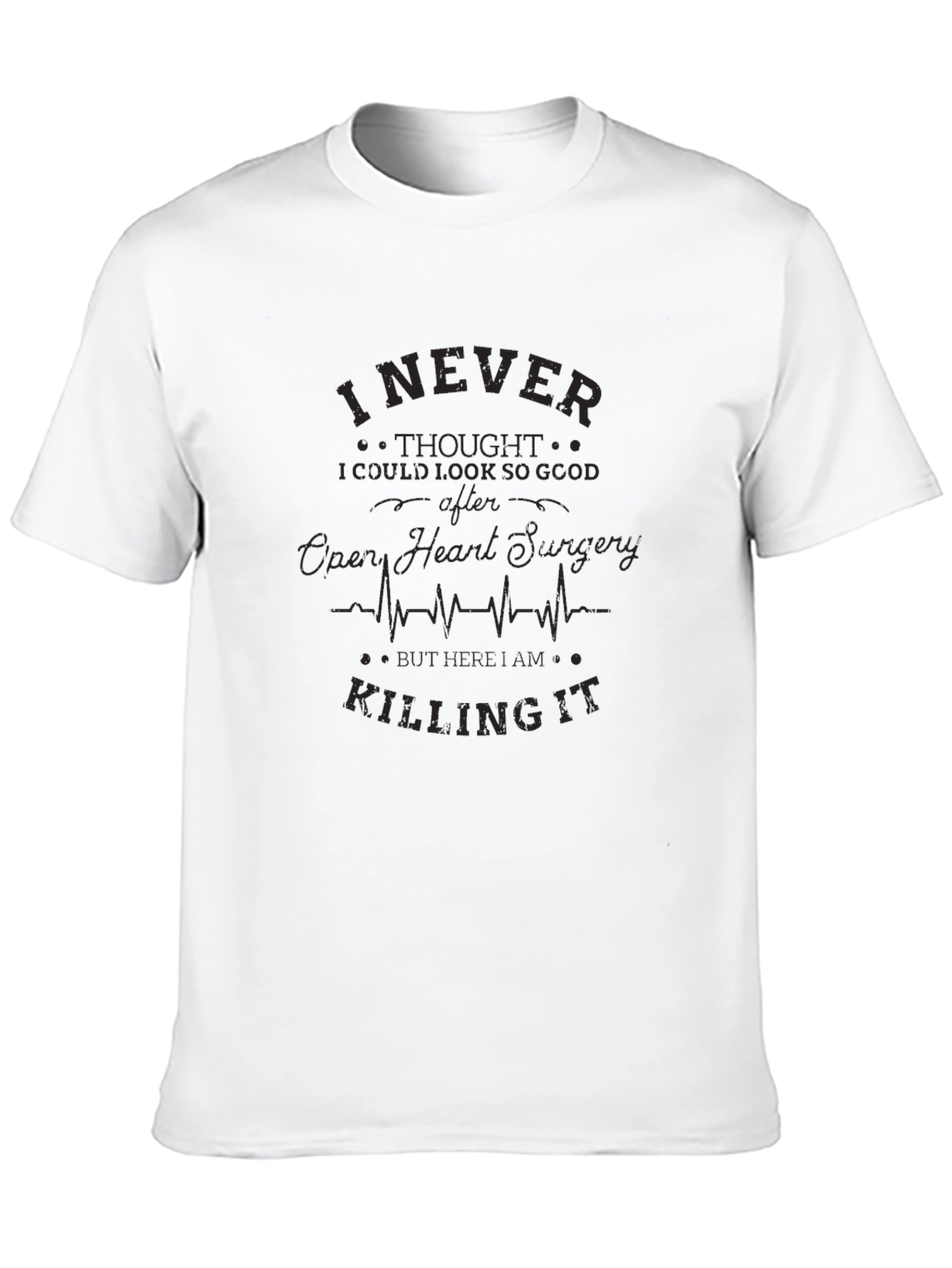 Black Open Heart Surgery Killing It T-Shirt view 10