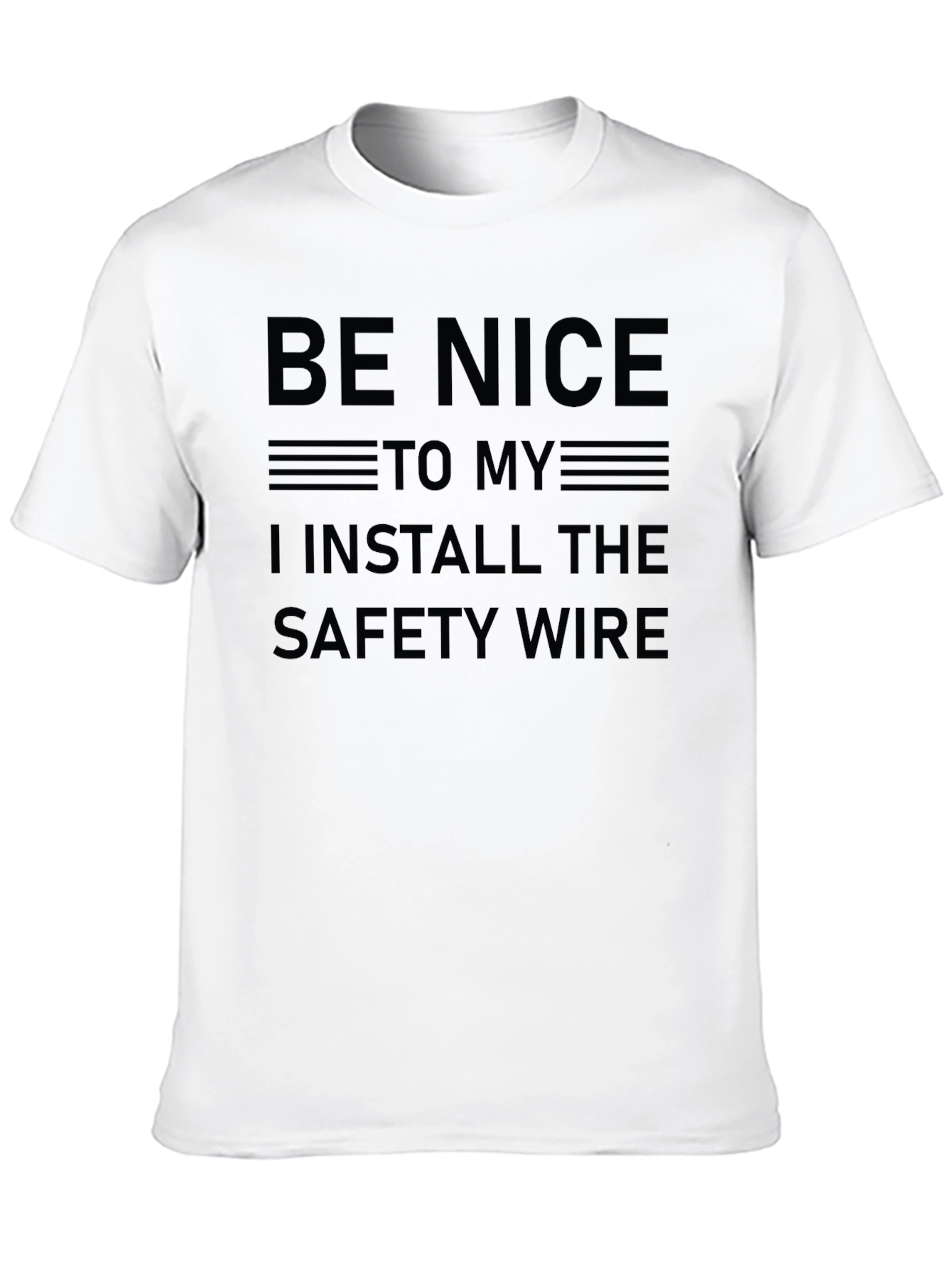 Black Funny Safety Wire Installer T-Shirt view 10