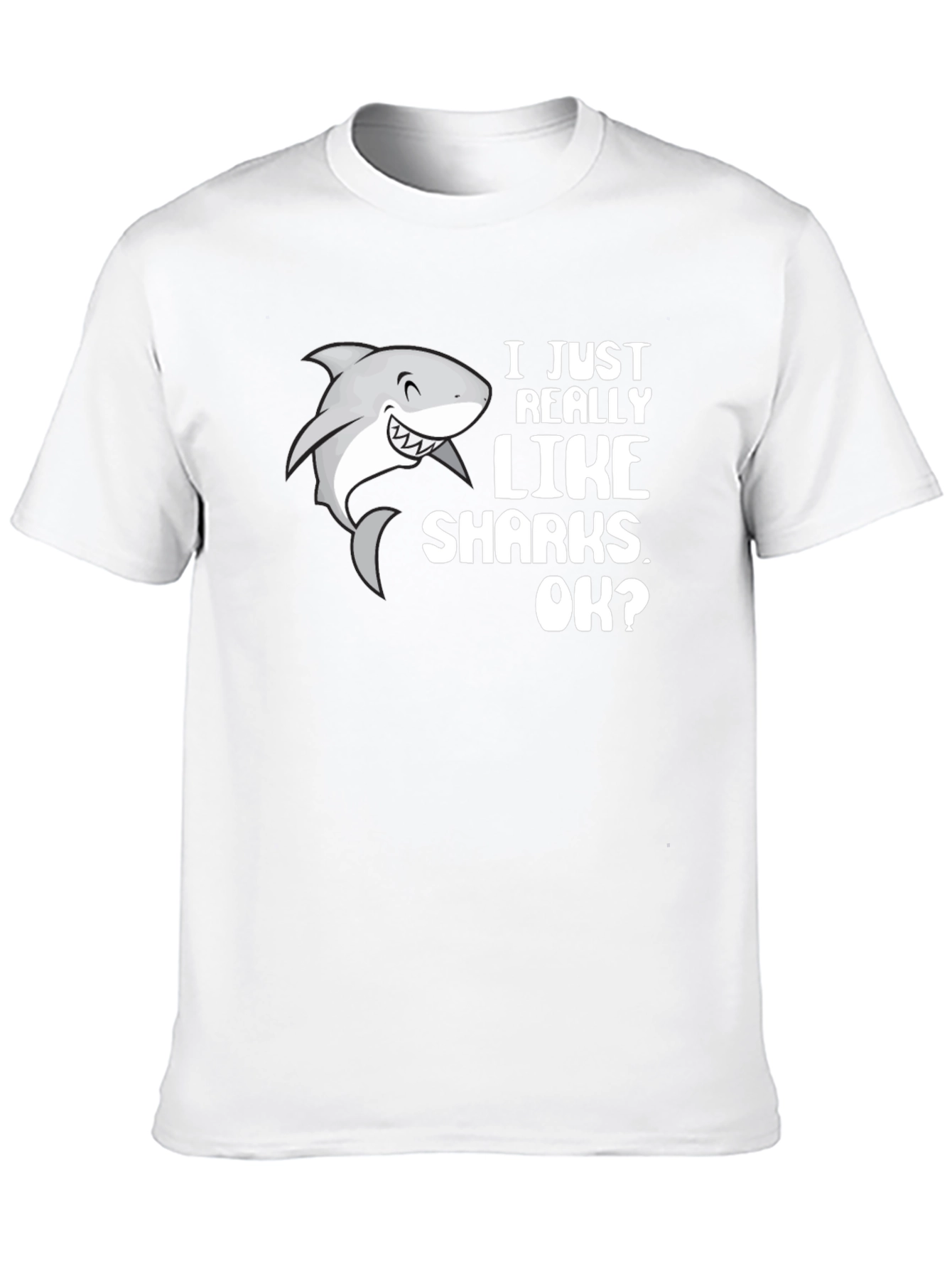 Black I Just Really Like Sharks T-Shirt - Black view 10