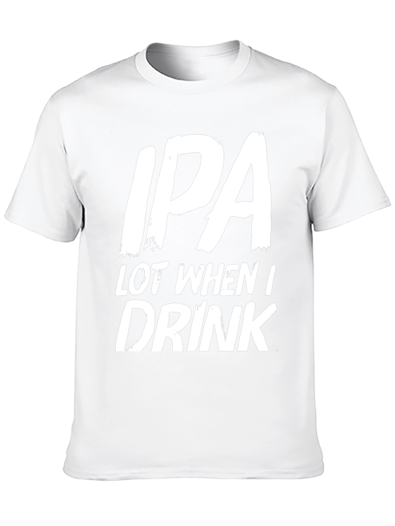 Black Funny IPA Drinker T-Shirt - Black view 10