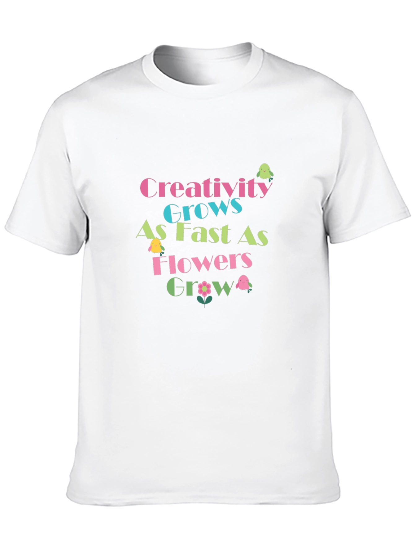 Black Creativity Grows T-Shirt - Black Graphic Tee view 10